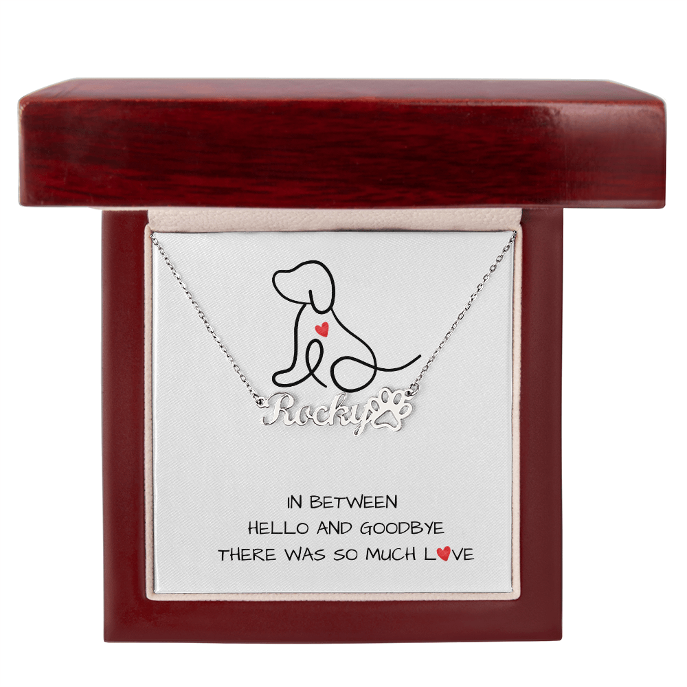 SO  MUCH LOVE DOG LOSS GRIEF NECKLACE