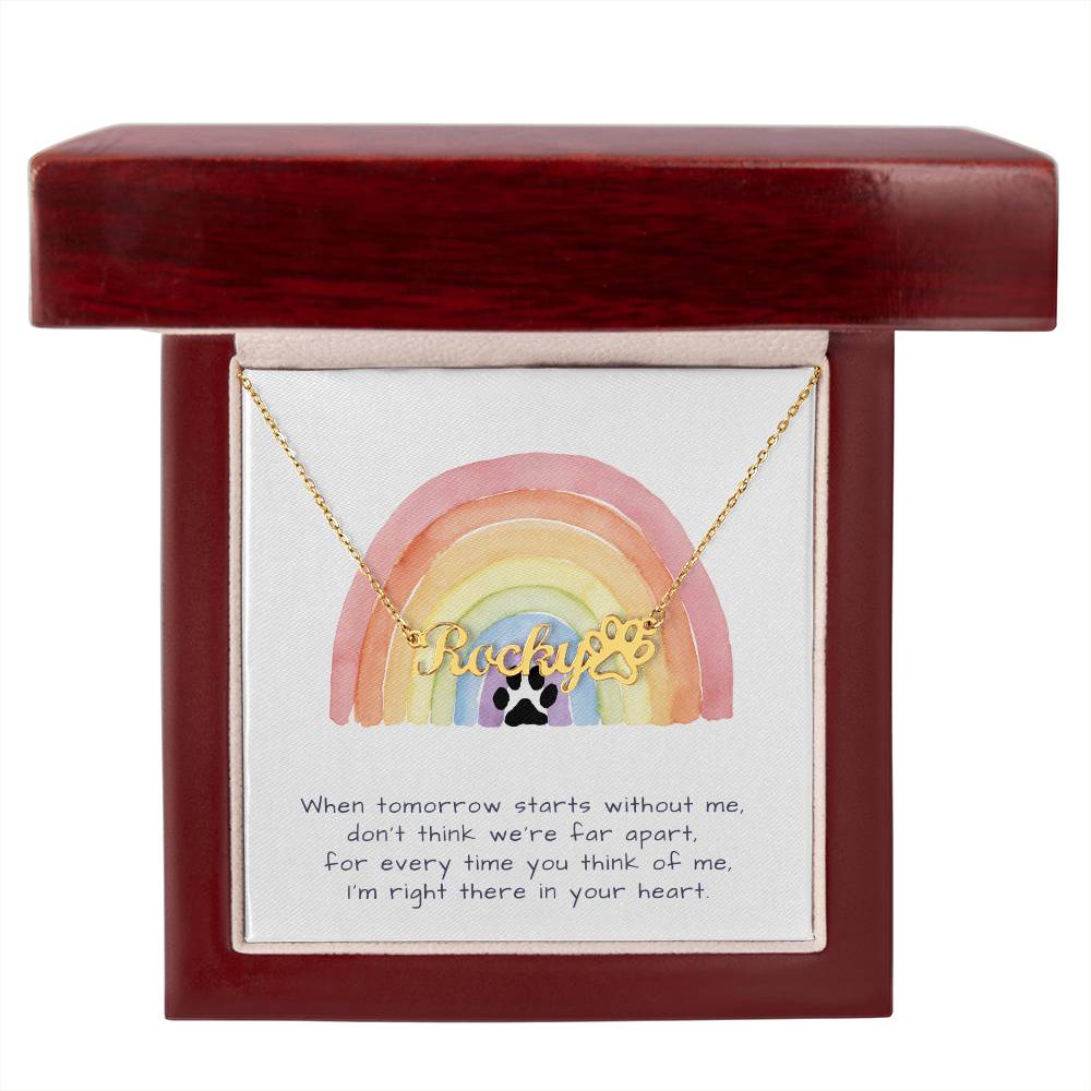 PET MEMORIAL NAME NECKLACE