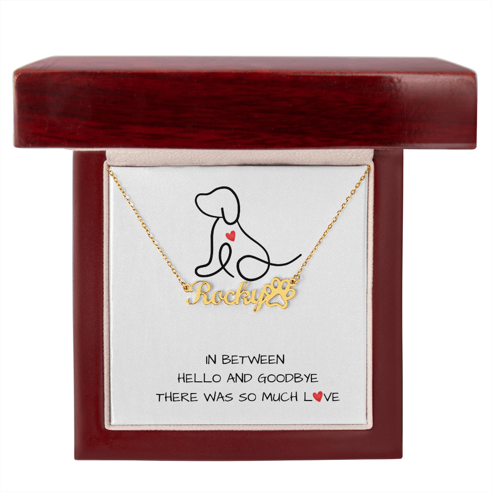 SO  MUCH LOVE DOG LOSS GRIEF NECKLACE