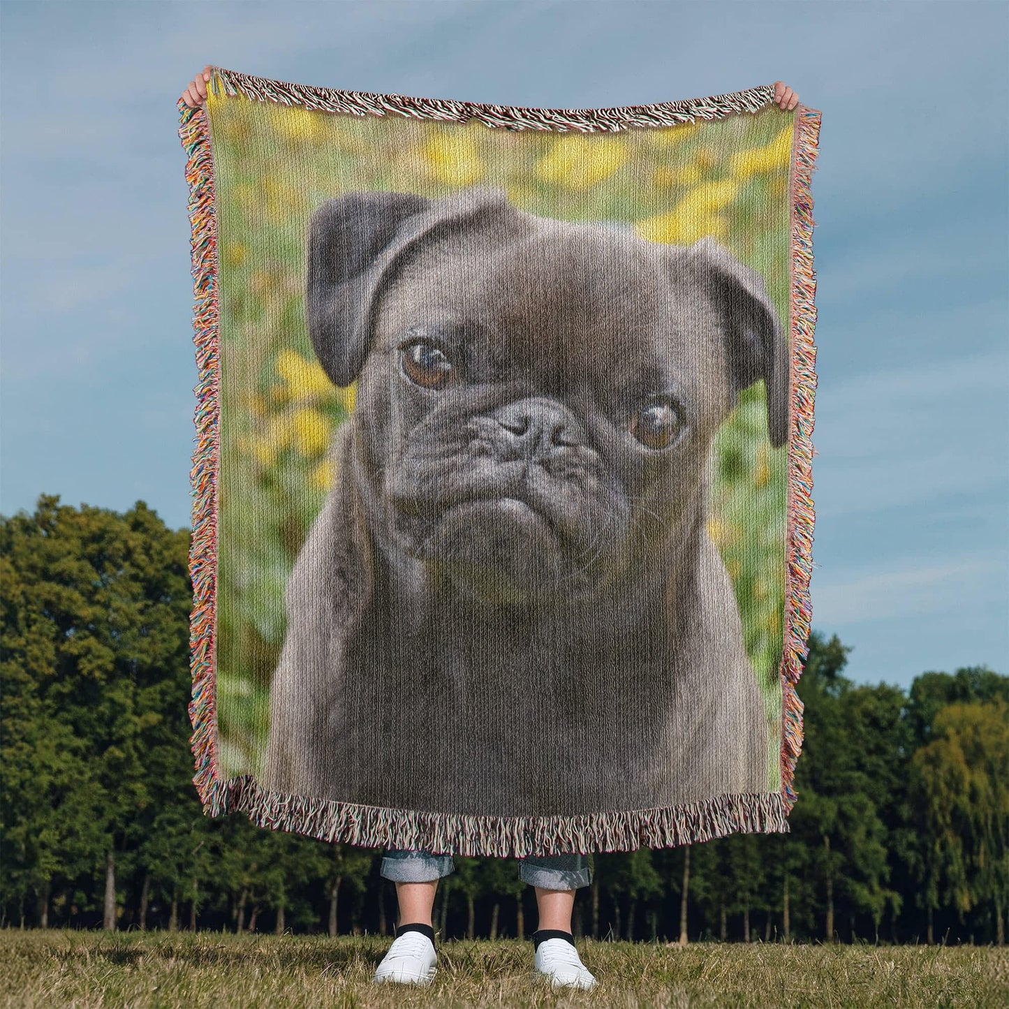 CUSTOM PET PHOTO WOVEN BLANKET