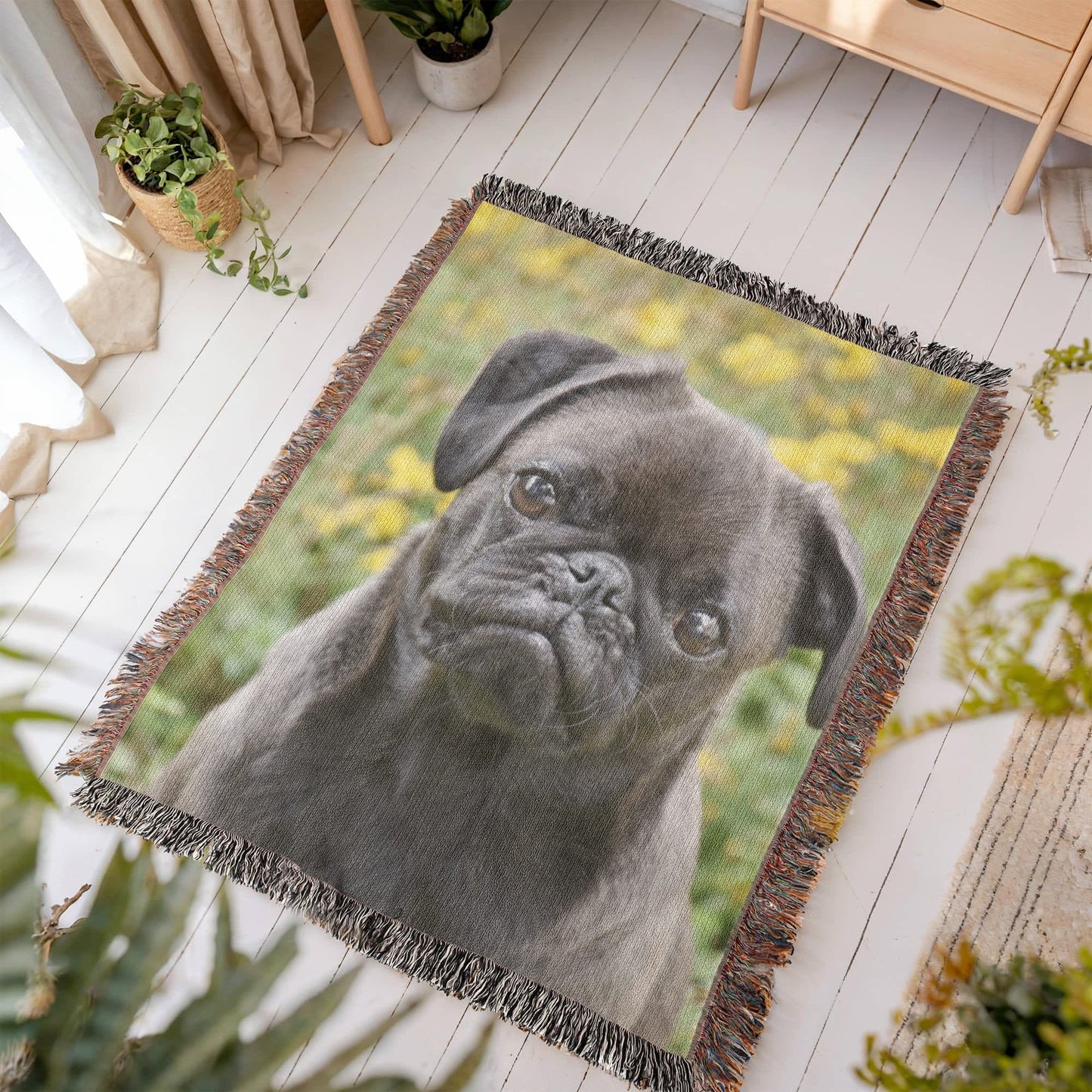 CUSTOM PET PHOTO WOVEN BLANKET