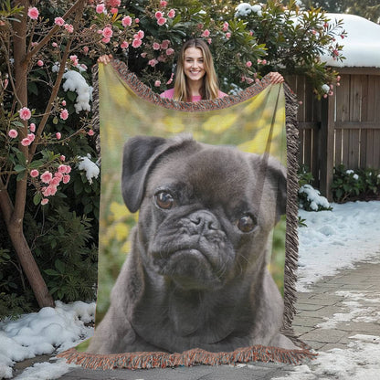 CUSTOM PET PHOTO WOVEN BLANKET