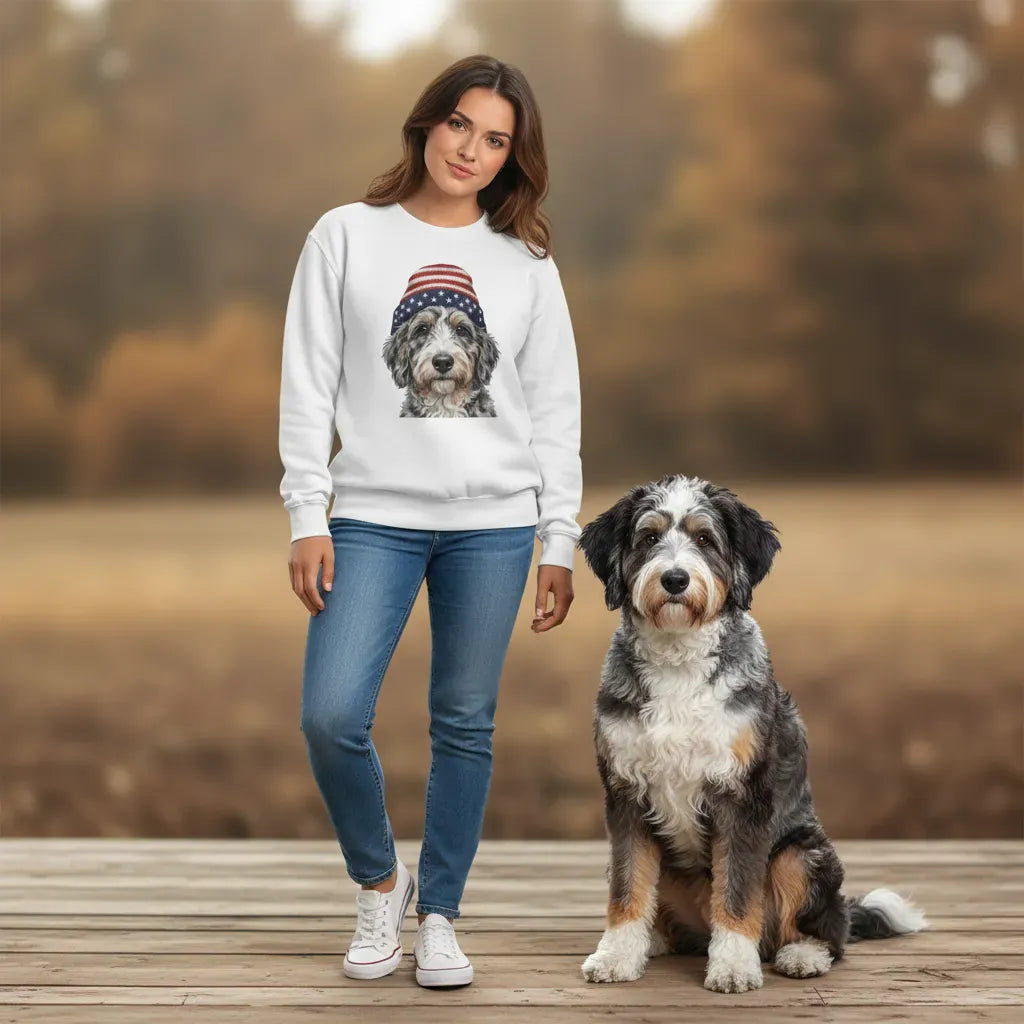 Aussideoodle Patriotic Cap Sweatshirt in by Puppy Jo