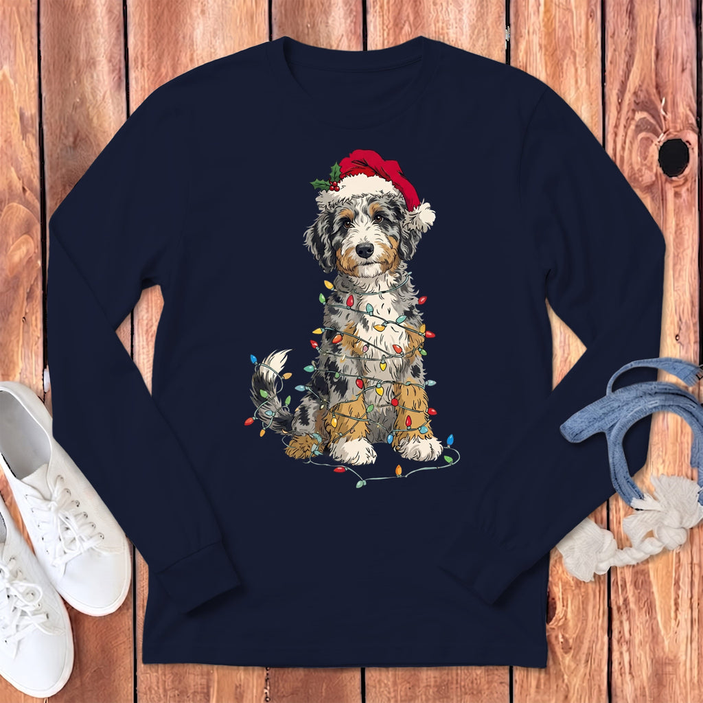 Aussidoodle Holiday Long Sleeve T-Shirt in Navy / S by Puppy Jo