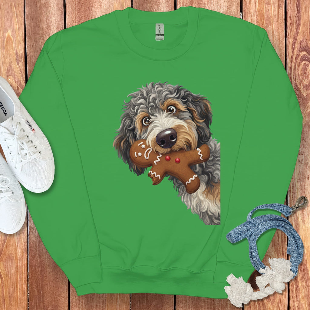 Aussiedoodle Cookie Thief Sweatshirt in S / Irish Green by Puppy Jo