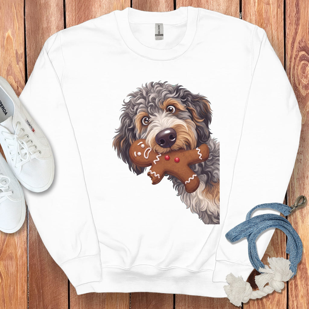 Aussiedoodle Cookie Thief Sweatshirt in S / White by Puppy Jo