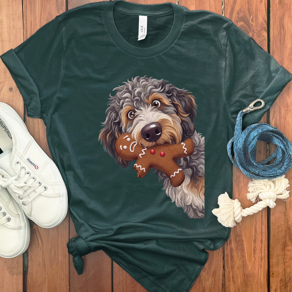 Aussiedoodle Cookie Thief T-Shirt in Forest / S by Puppy Jo
