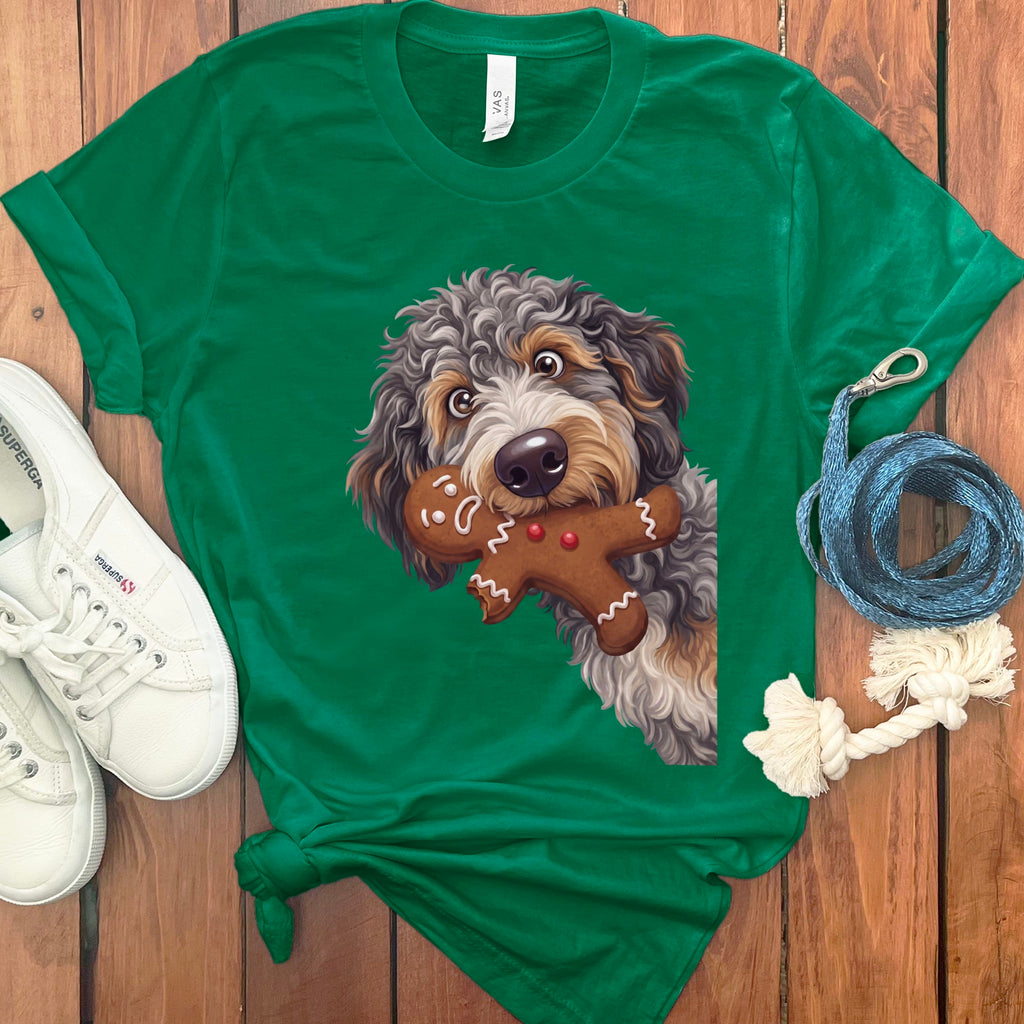 Aussiedoodle Cookie Thief T-Shirt in Kelly / S by Puppy Jo