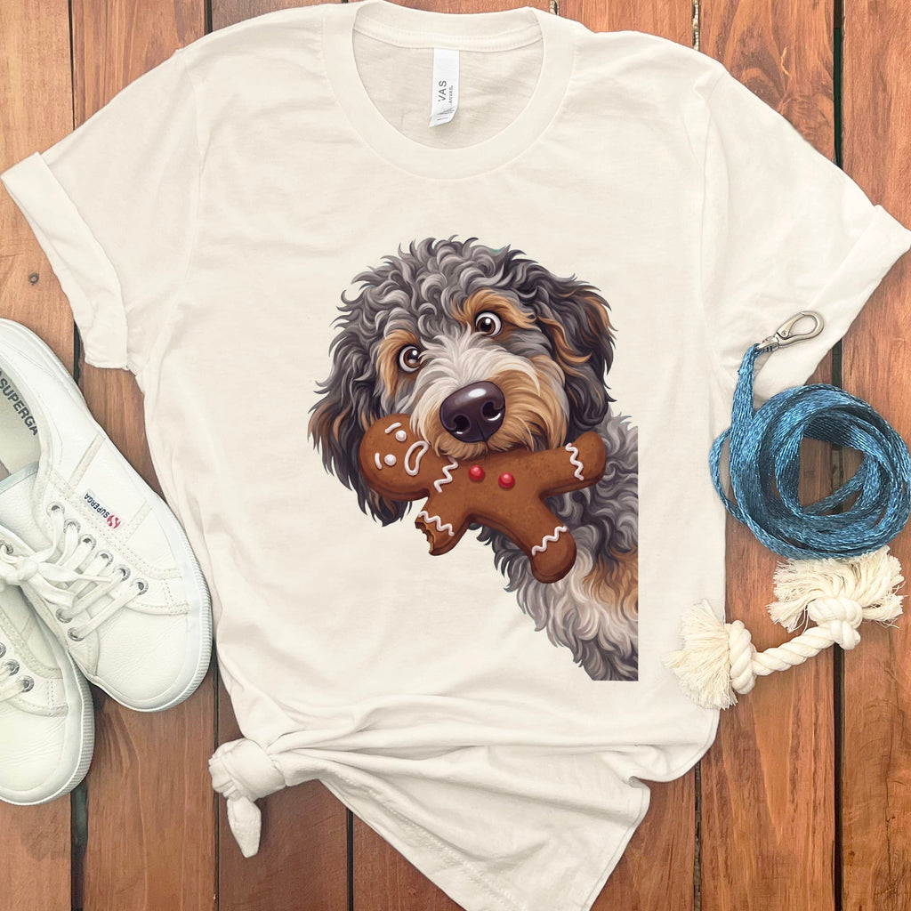 Aussiedoodle Cookie Thief T-Shirt in Natural / S by Puppy Jo