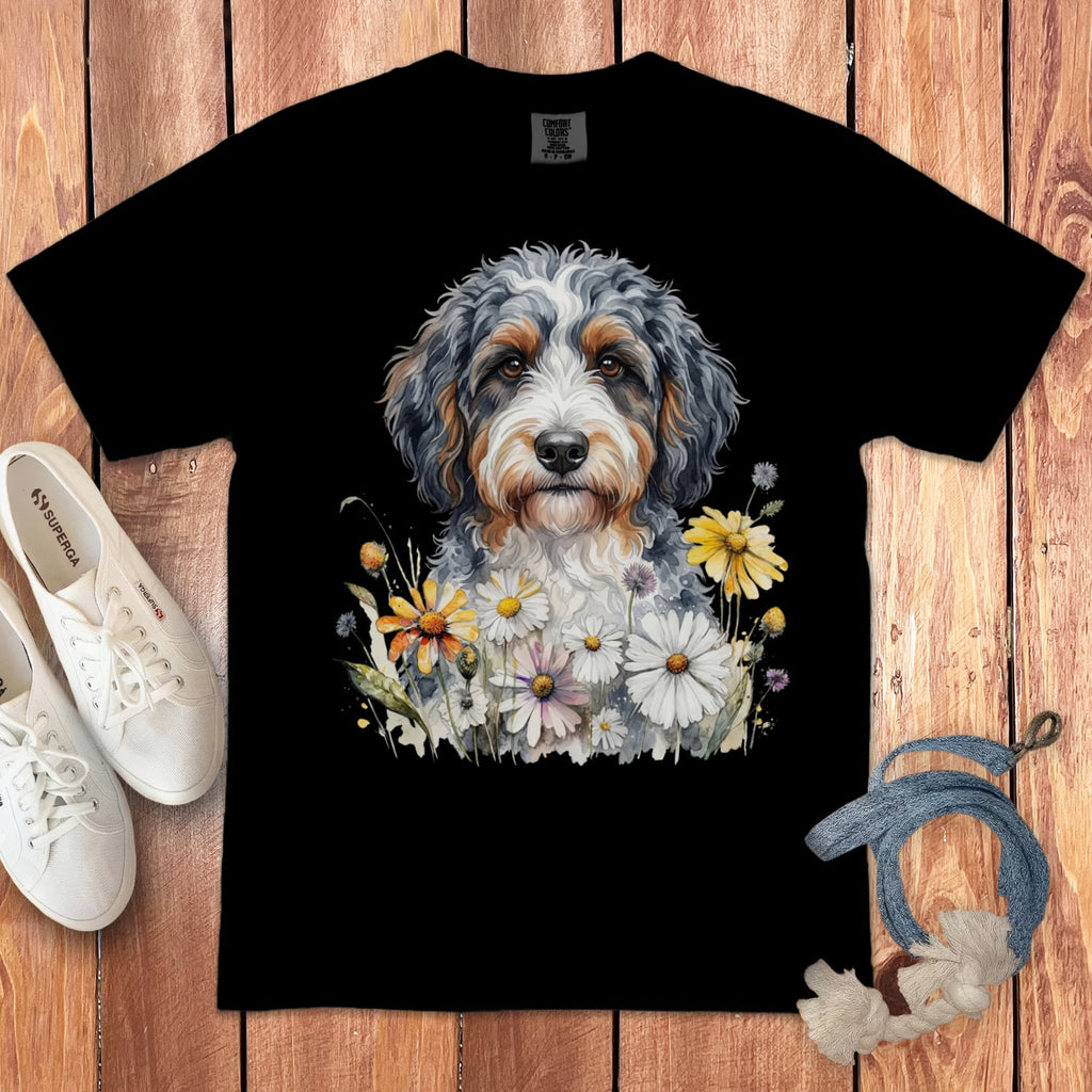 Aussiedoodle Daisy Signature T-Shirt in Black / S by Puppy Jo