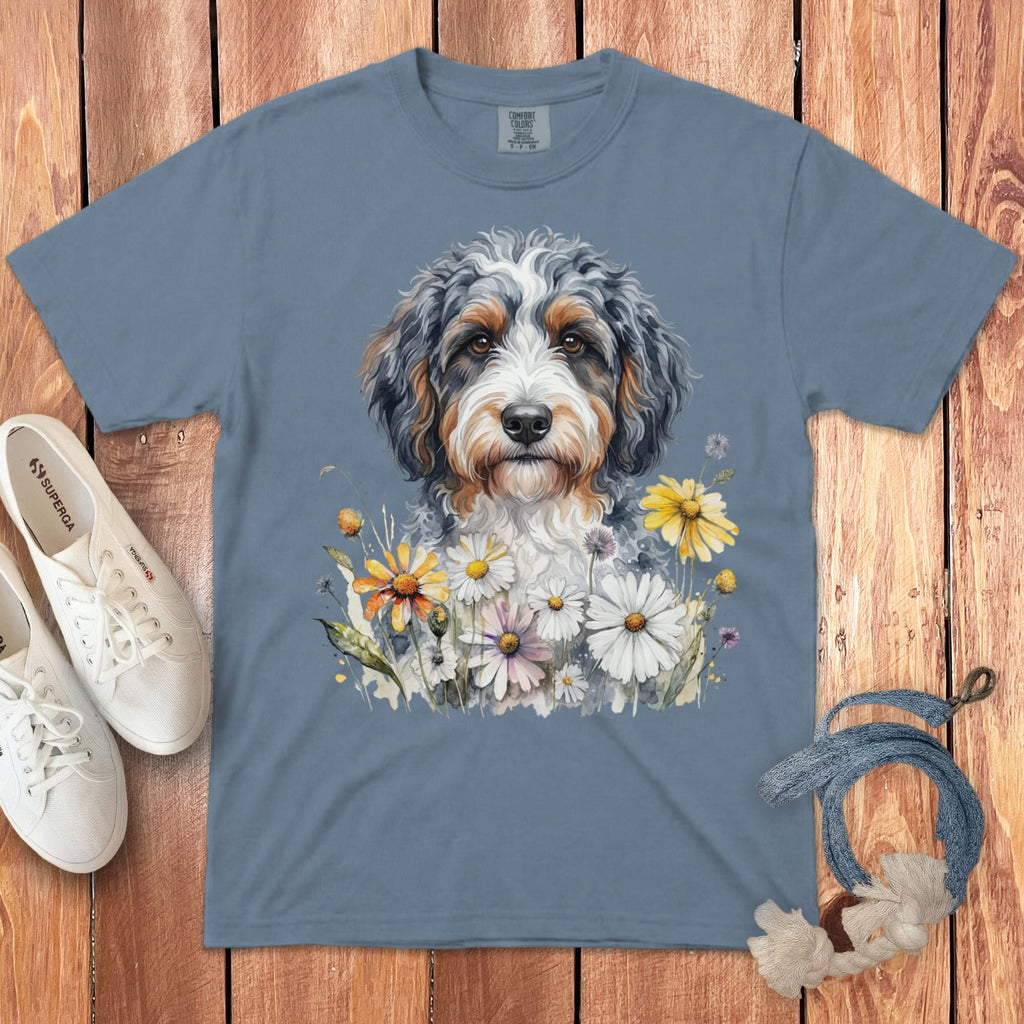 Aussiedoodle Daisy Signature T-Shirt in Blue Jean / S by Puppy Jo
