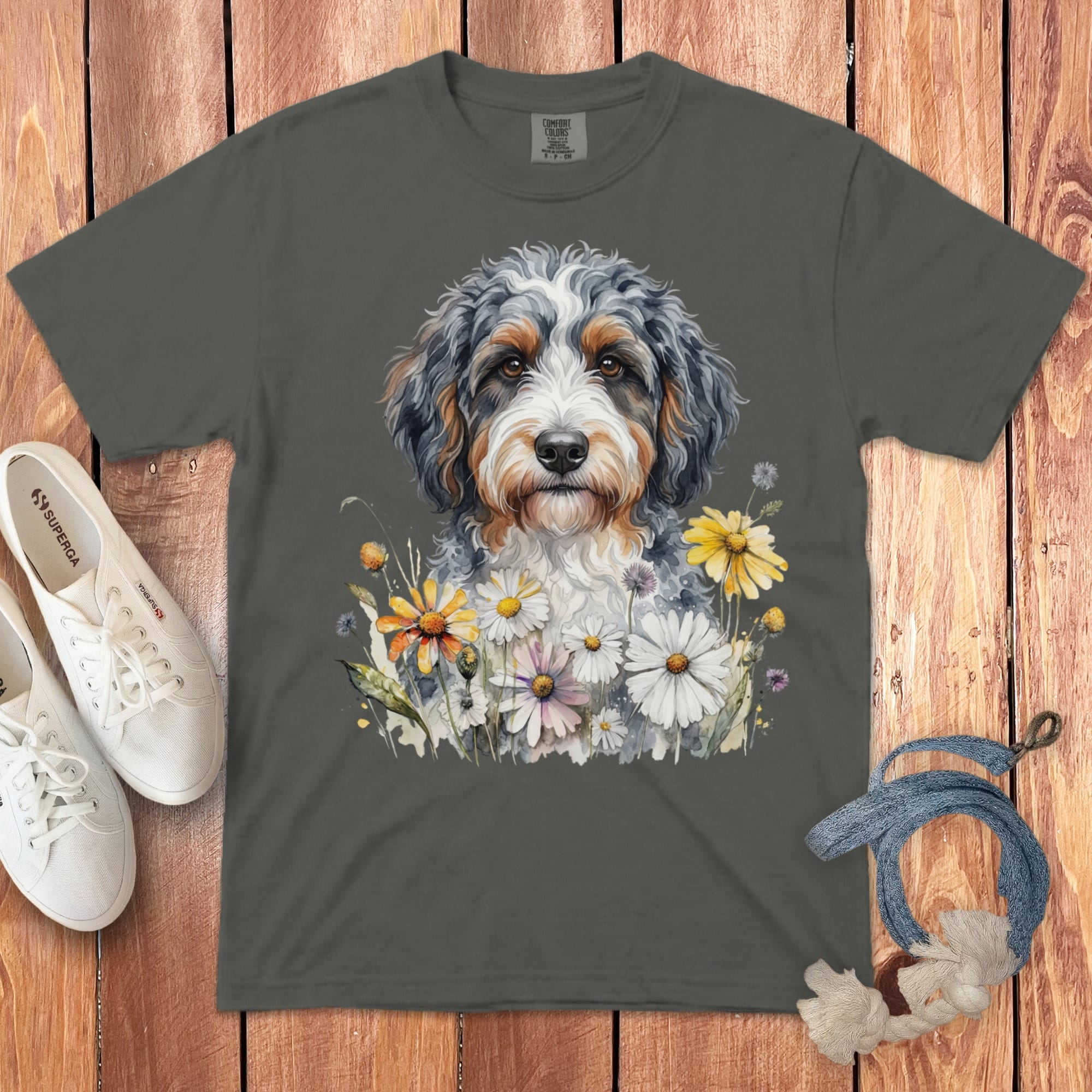 Aussiedoodle Daisy Signature T-Shirt in Pepper / S by Puppy Jo