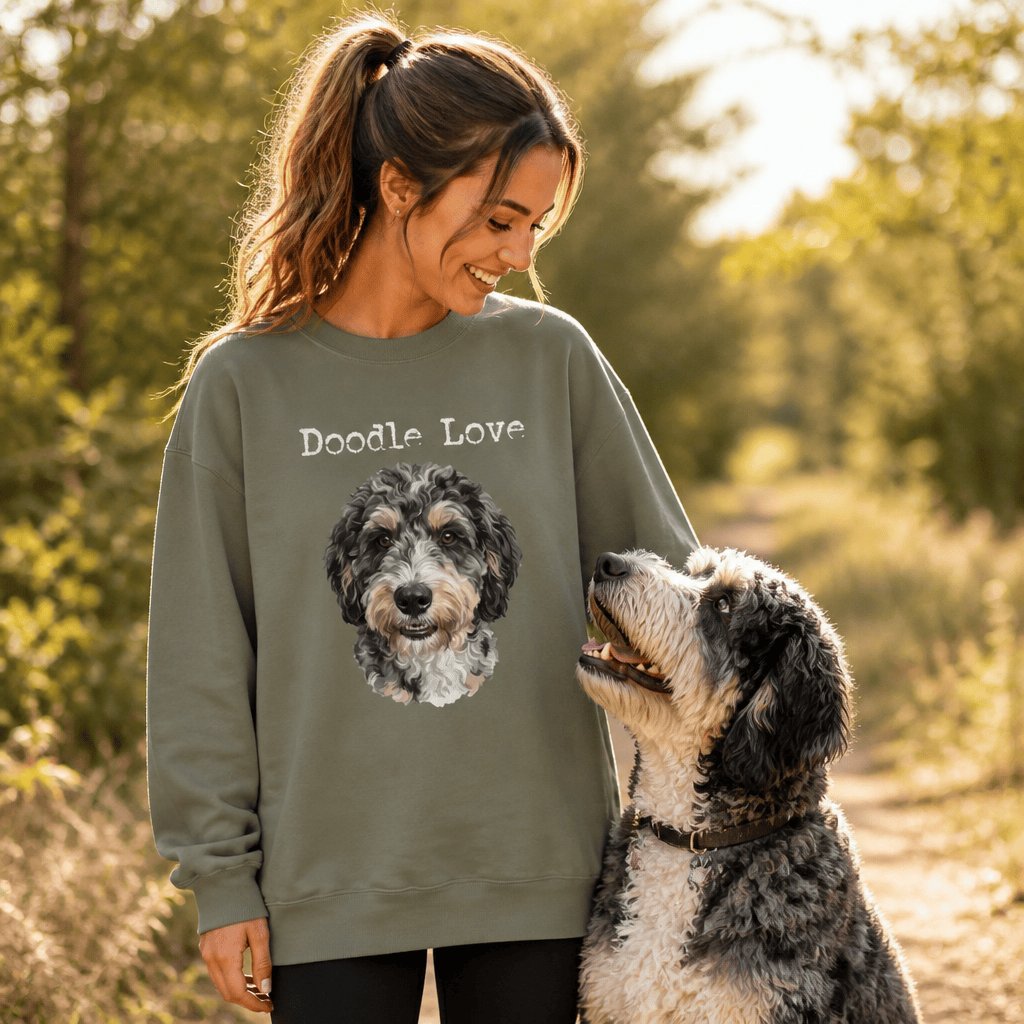 Aussiedoodle Doodle Love Sweatshirt in by Puppy Jo