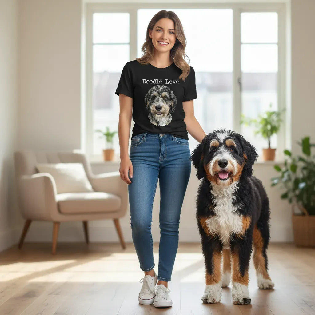 Aussiedoodle Doodle Love T-Shirt in by Puppy Jo