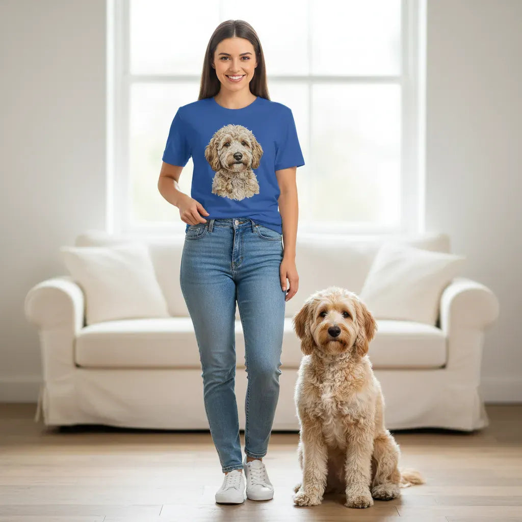 Aussiedoodle Faux Embroidery T-Shirt in by Puppy Jo
