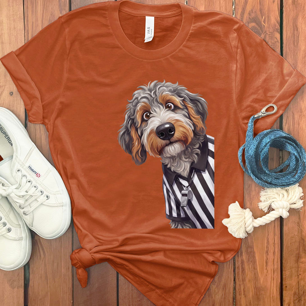 Aussiedoodle Football Referee T-Shirt in Autumn / S by Puppy Jo