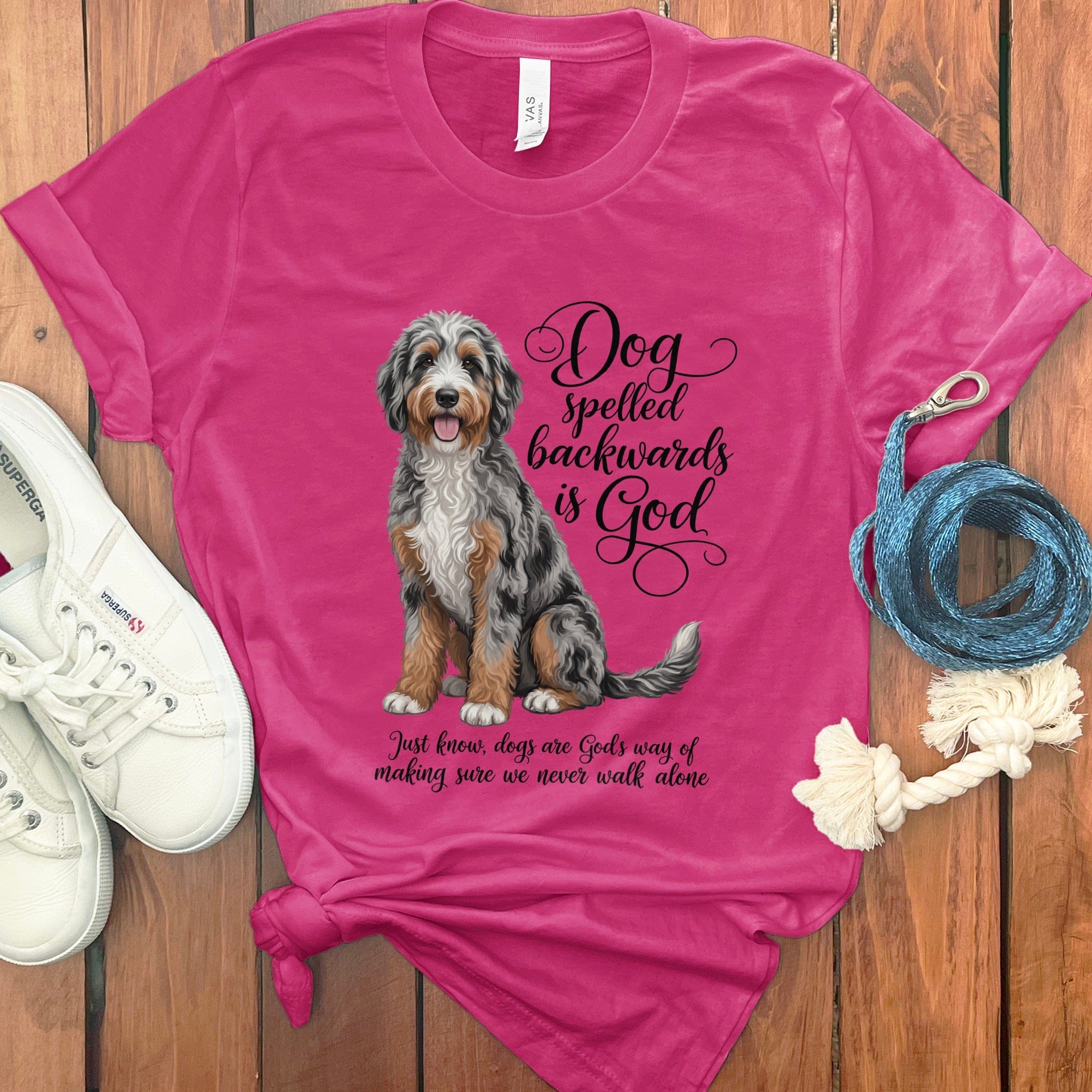 Aussiedoodle God T-Shirt in Berry / S by Puppy Jo