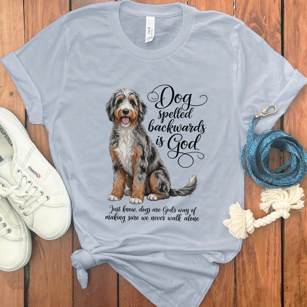 Aussiedoodle God T-Shirt in Light Blue / S by Puppy Jo