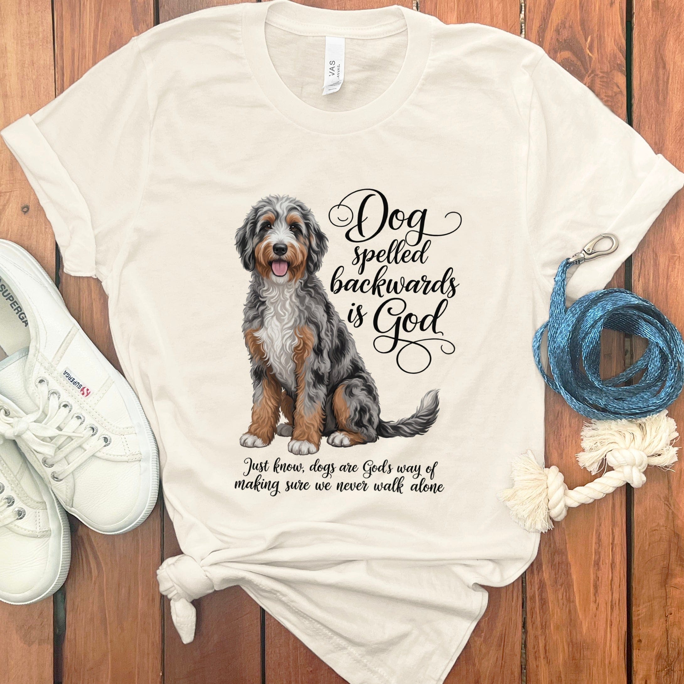 Aussiedoodle God T-Shirt in Natural / S by Puppy Jo