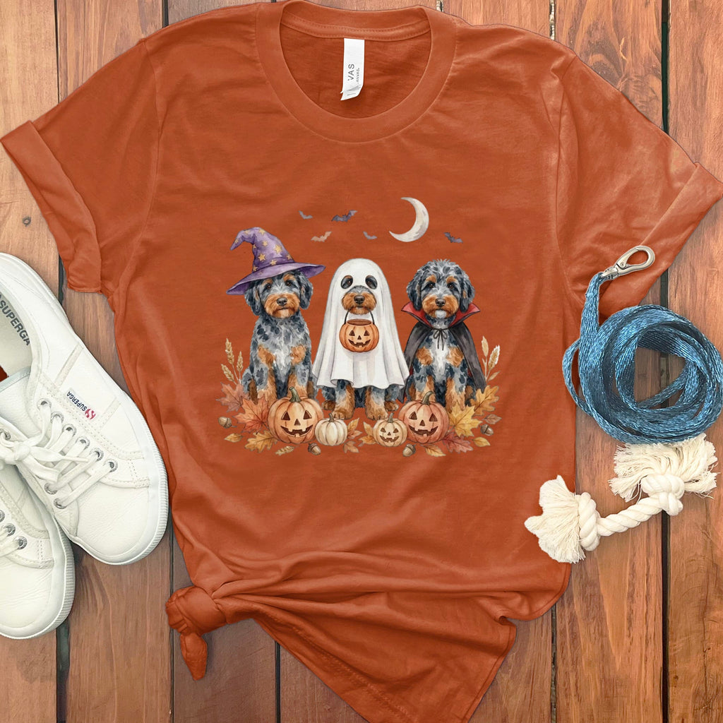 Aussiedoodle Halloween Crew T-Shirt in Autumn / S by Puppy Jo