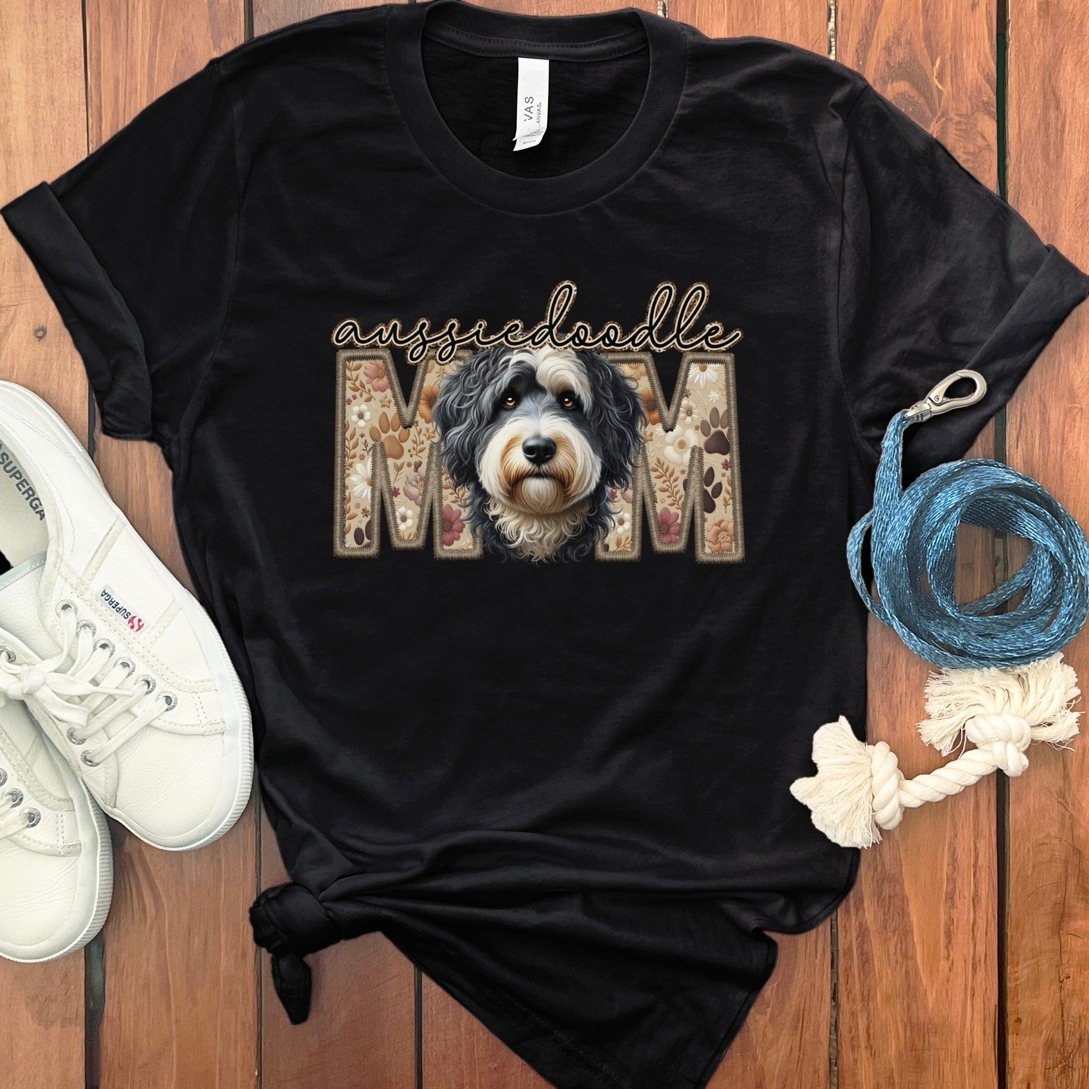 Aussiedoodle Mom T-Shirt in Black / S by Puppy Jo