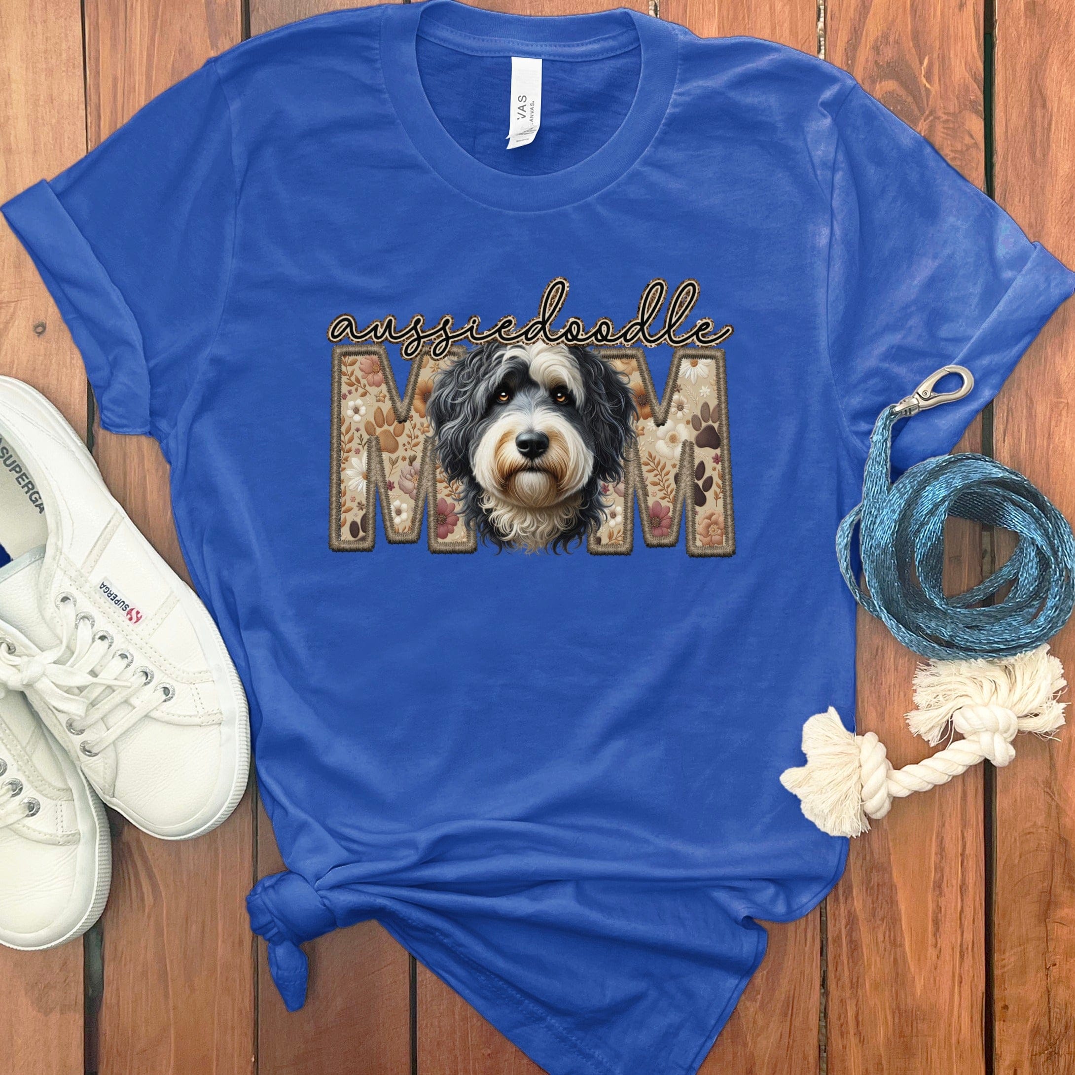 Aussiedoodle Mom T-Shirt in True Royal / S by Puppy Jo