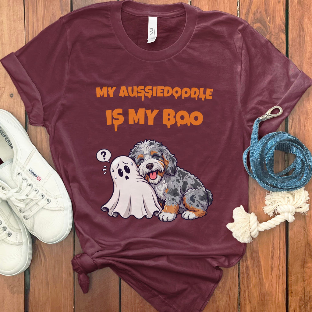 Aussiedoodle My Boo T-Shirt in Maroon / S by Puppy Jo