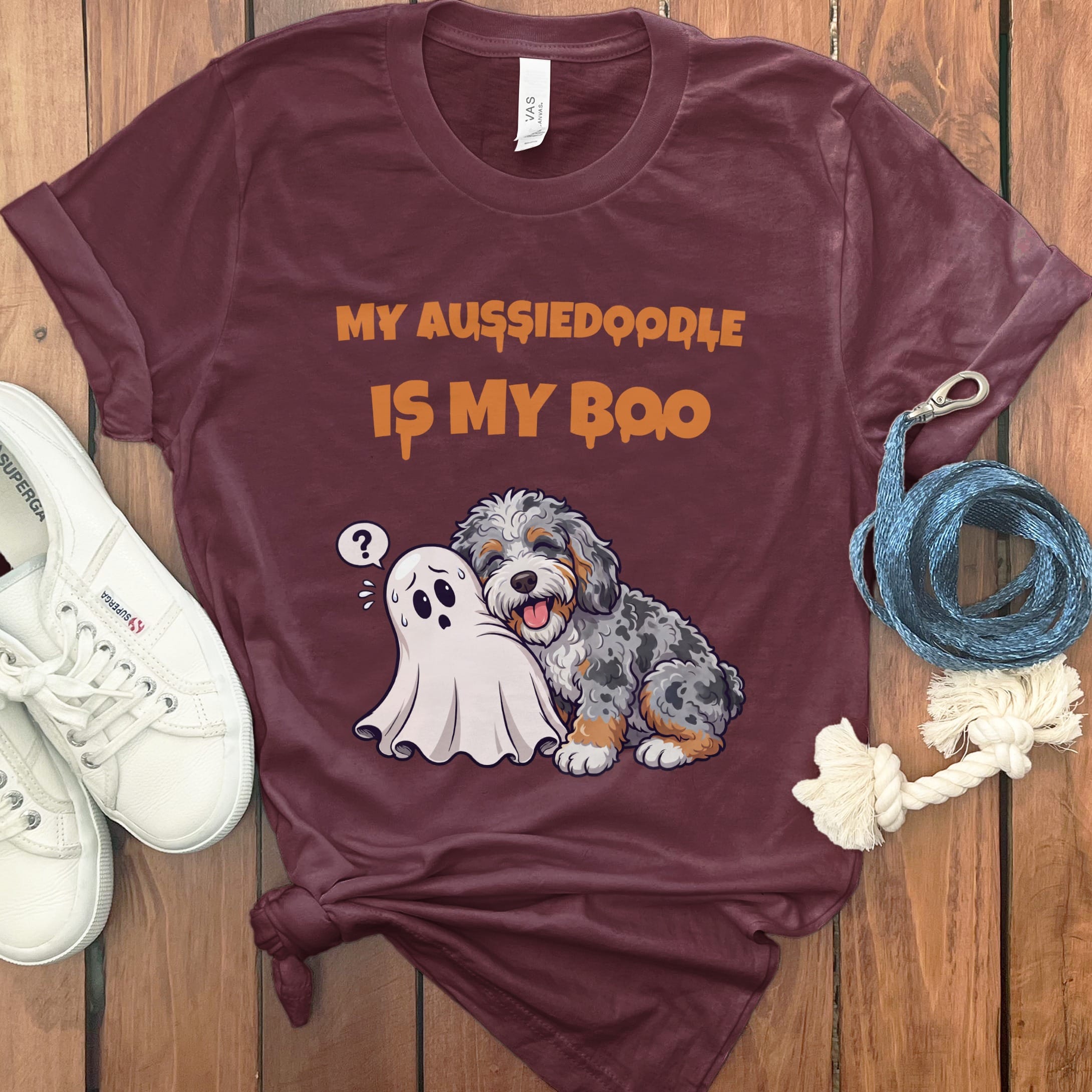 Aussiedoodle My Boo T-Shirt in Maroon / S by Puppy Jo