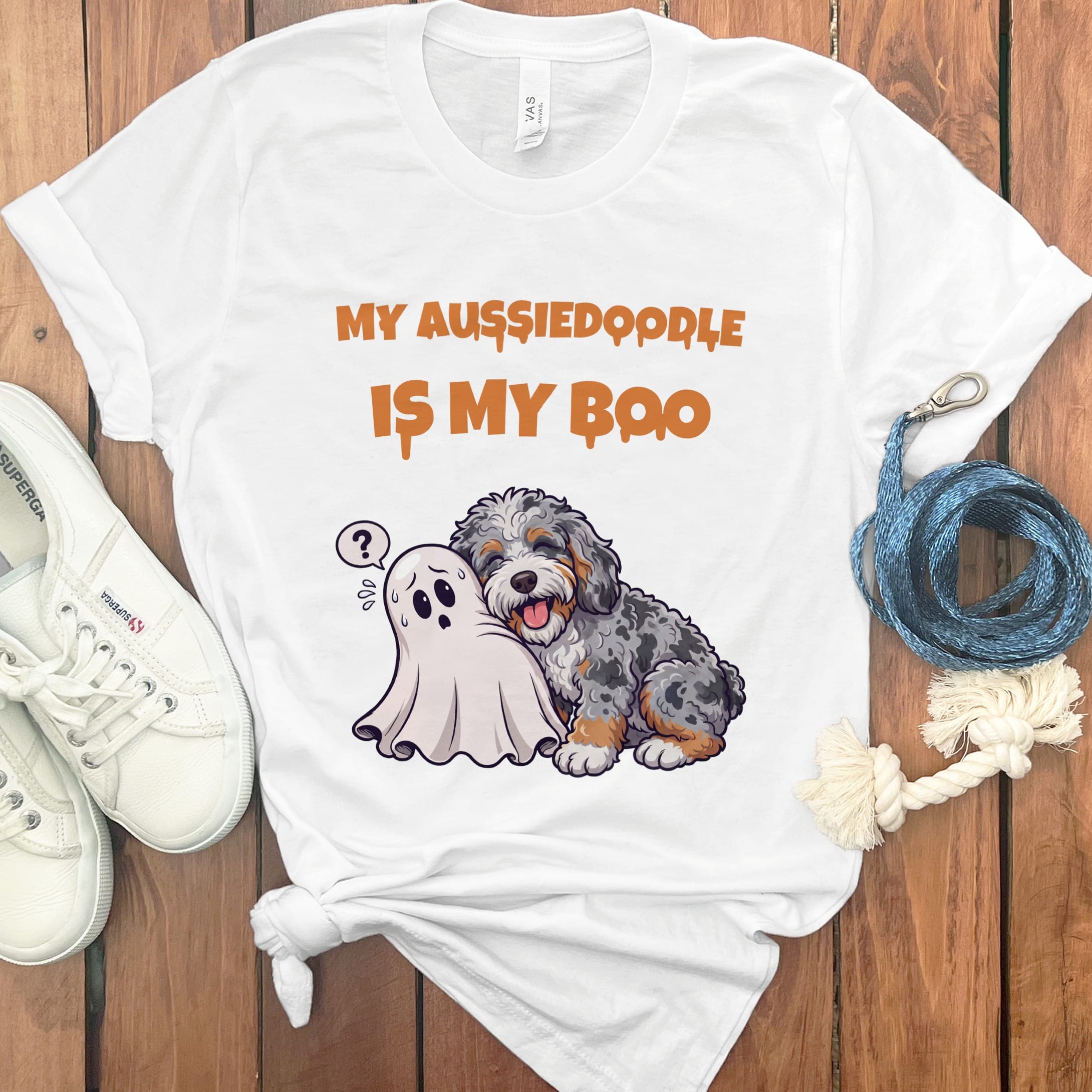 Aussiedoodle My Boo T-Shirt in White / S by Puppy Jo