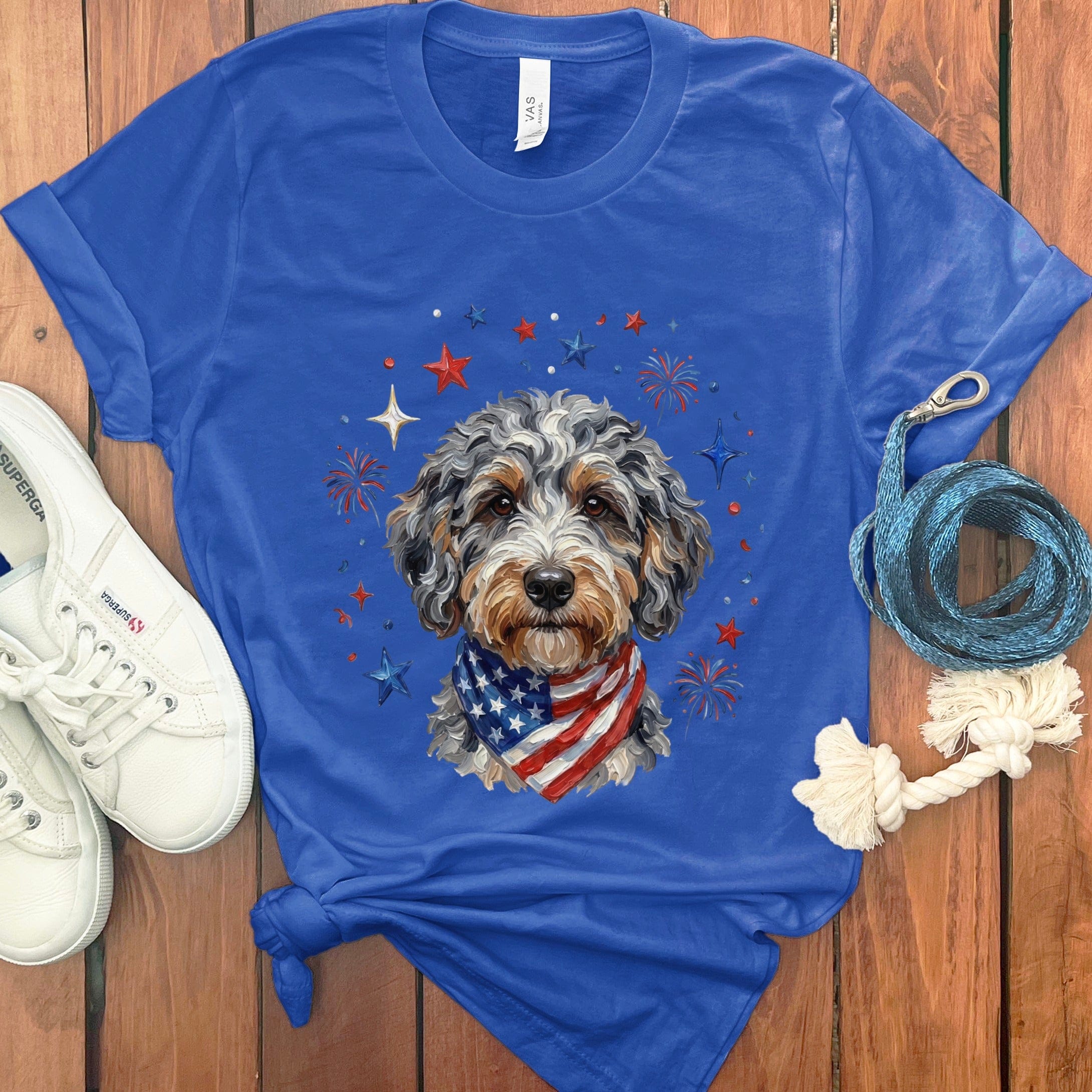 Aussiedoodle Spirit T-Shirt in True Royal / S by Puppy Jo
