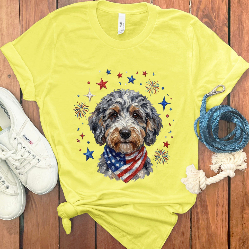 Aussiedoodle Spirit T-Shirt in Yellow / S by Puppy Jo