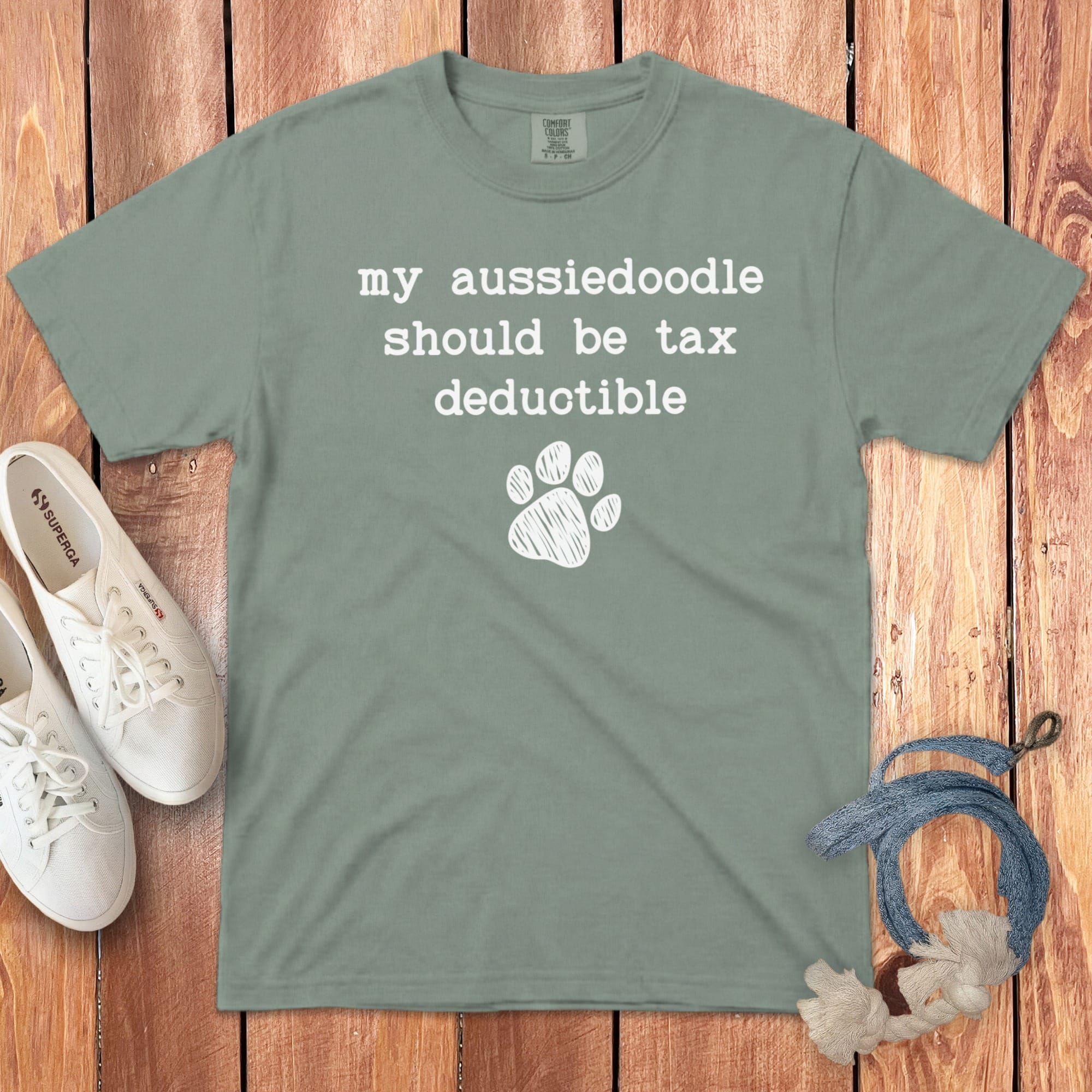 Aussiedoodle Tax Signature T-Shirt in Bay / S by Puppy Jo
