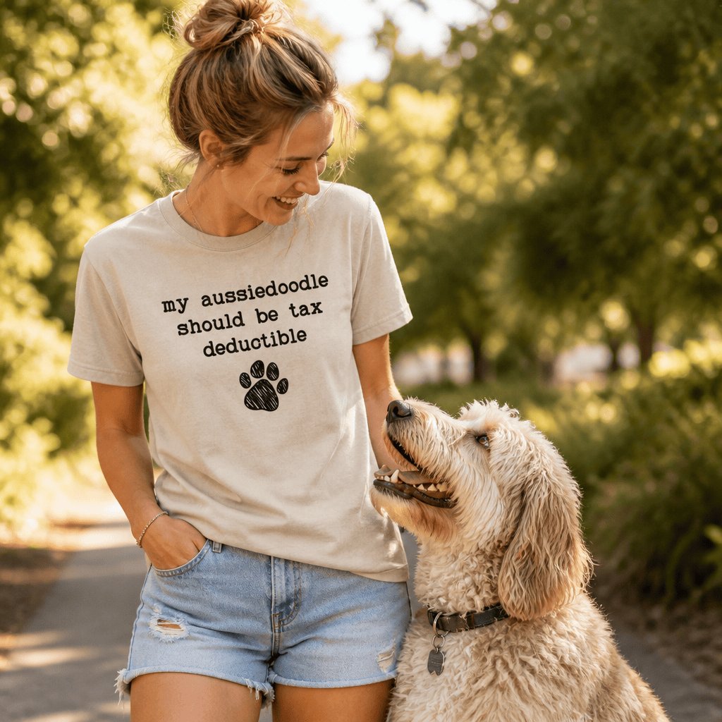 Aussiedoodle Tax Signature T-Shirt in by Puppy Jo