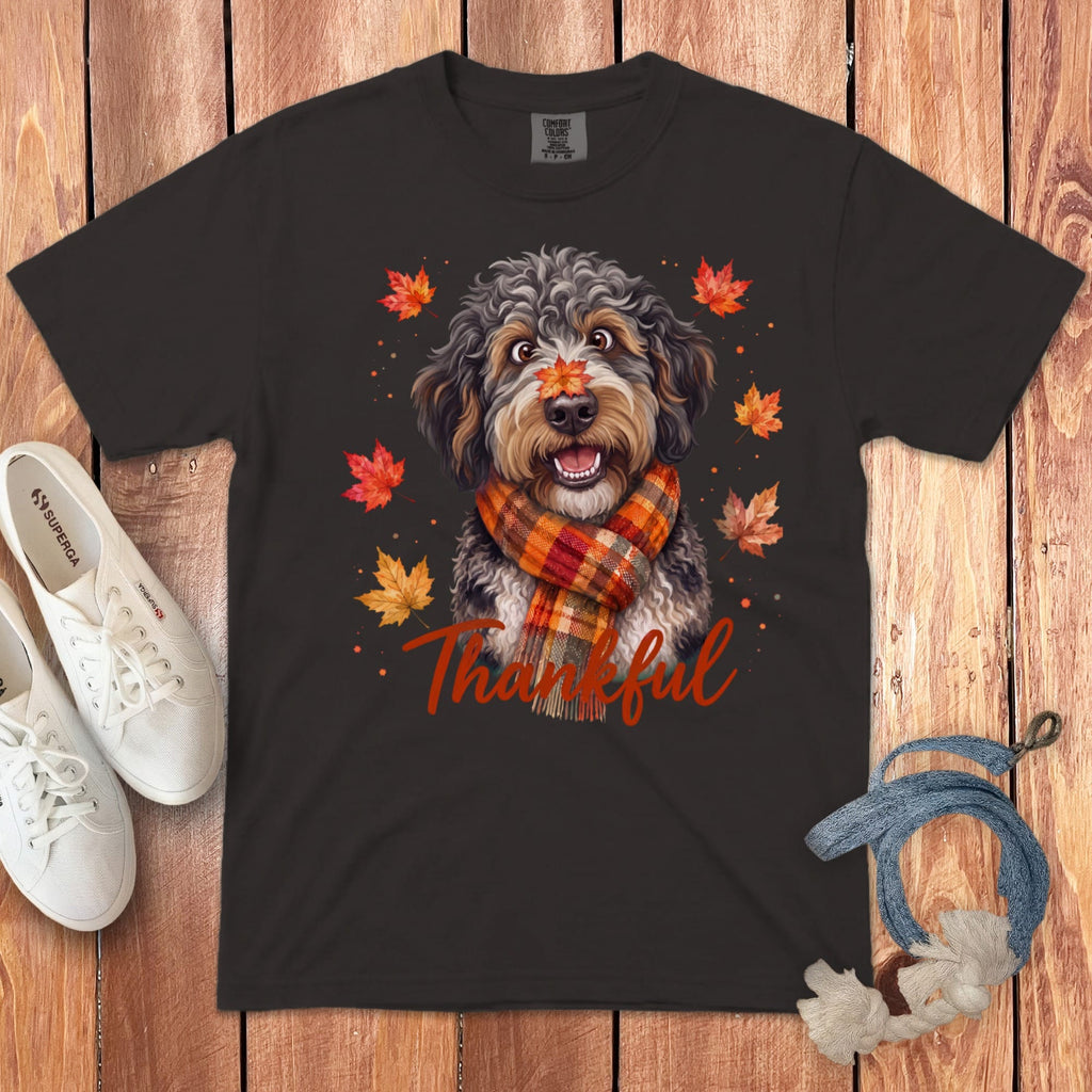 Aussiedoodle Thankful Signature T-Shirt in Graphite / S by Puppy Jo