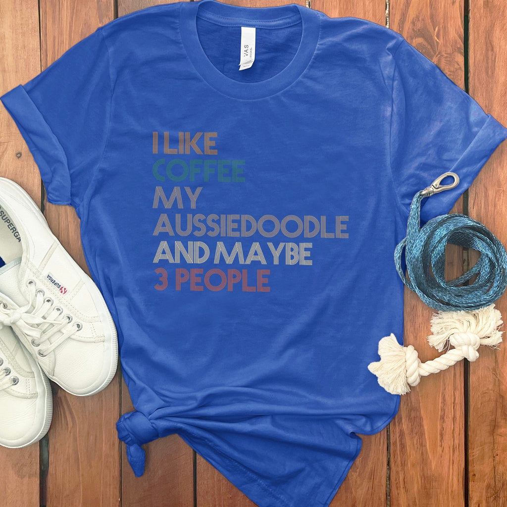 Aussiedoodle Three People T-Shirt in True Royal / S by Puppy Jo