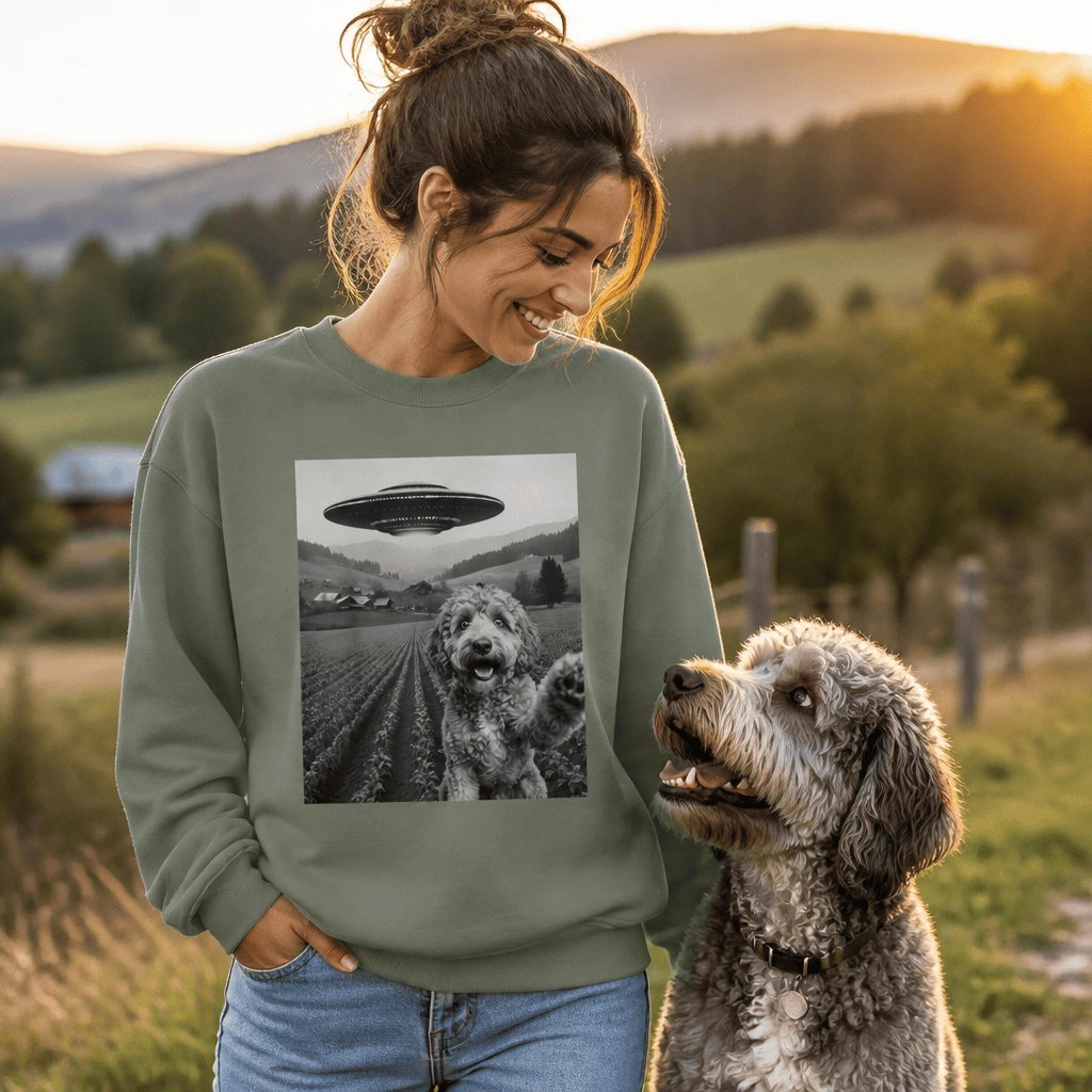 Aussiedoodle UFO Sweatshirt in by Puppy Jo