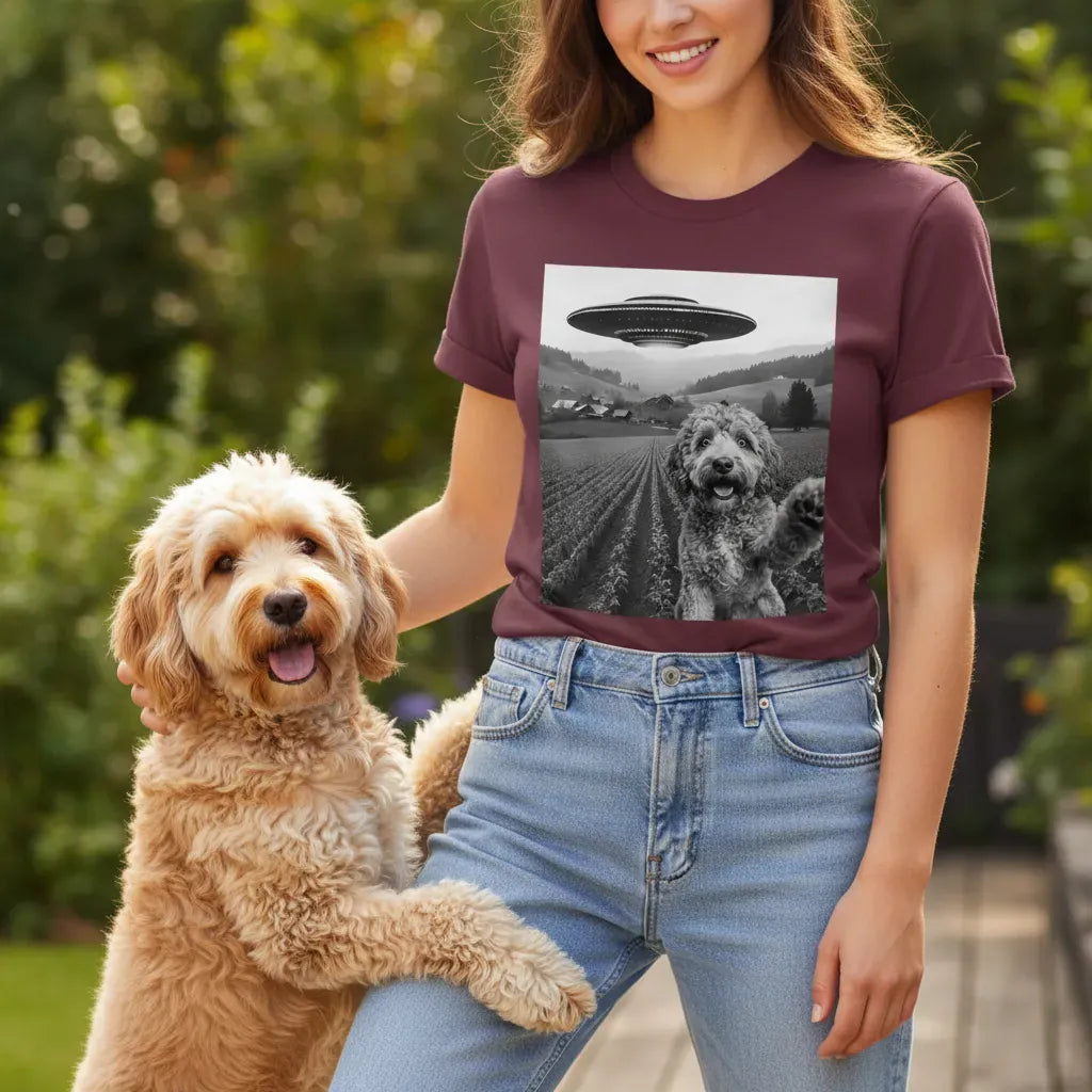 Aussiedoodle UFO T-Shirt in by Puppy Jo