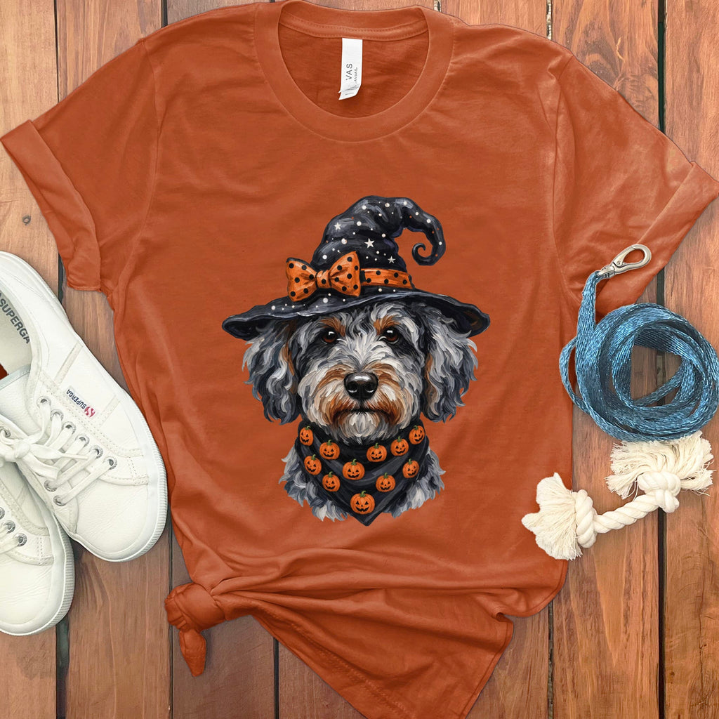 Aussiedoodle Witch Hat T-Shirt in Autumn / S by MyDesigns