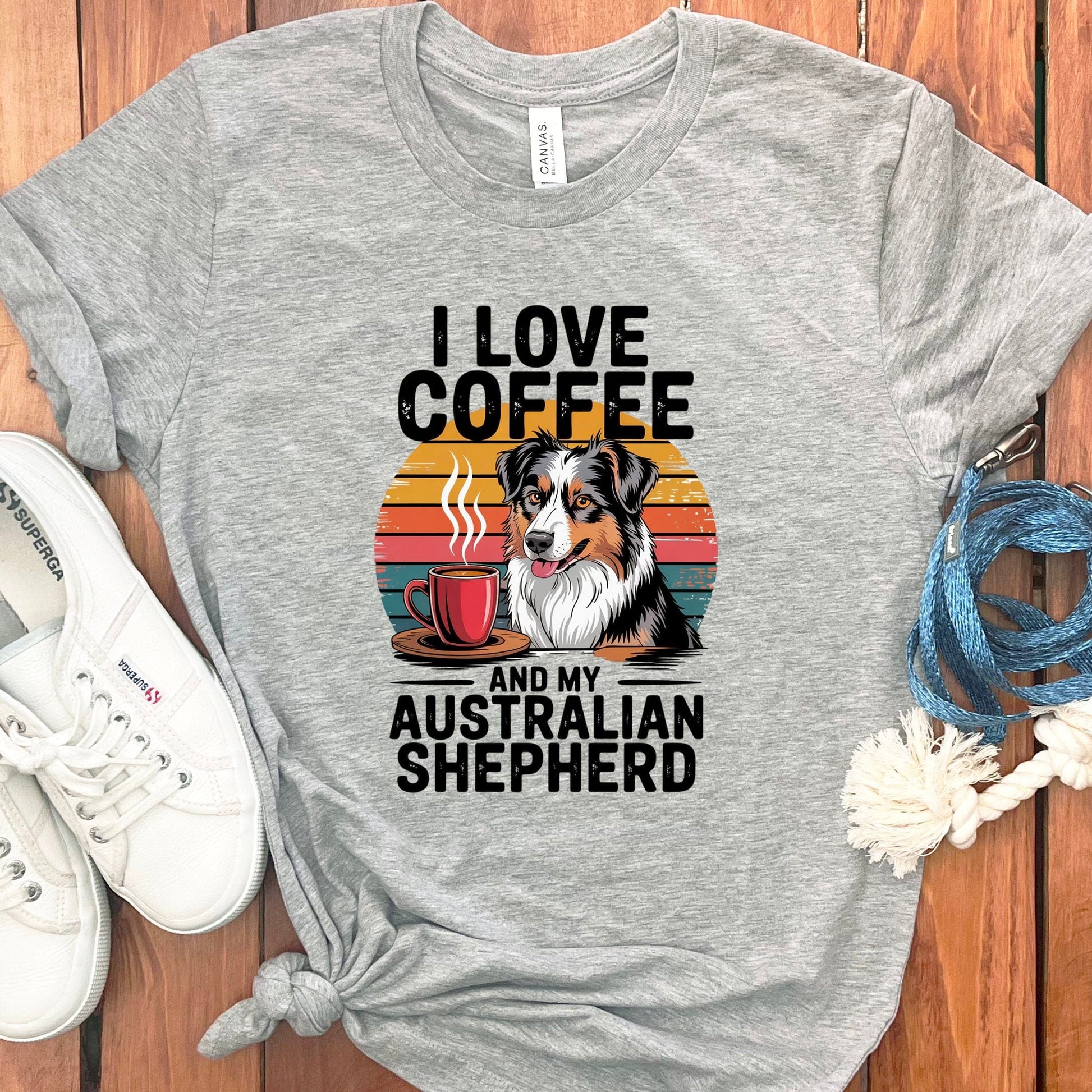 I Love Coffee And My Australian Shepherd Shirt product type