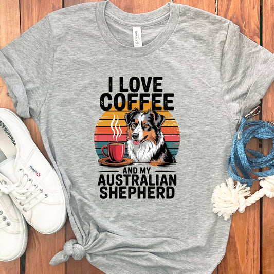 I Love Coffee And My Australian Shepherd Shirt product type
