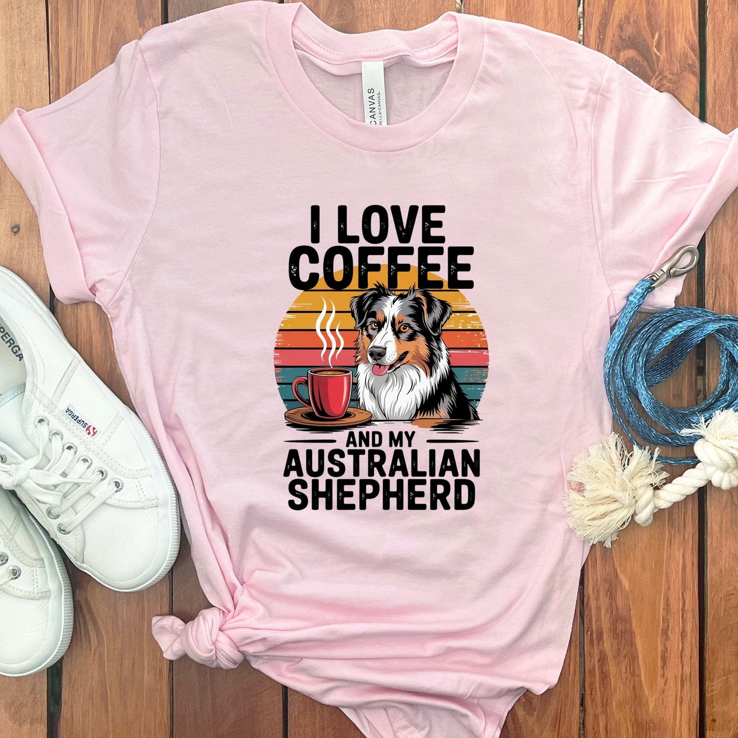 I Love Coffee and My Australian Shepherd Shirt product type