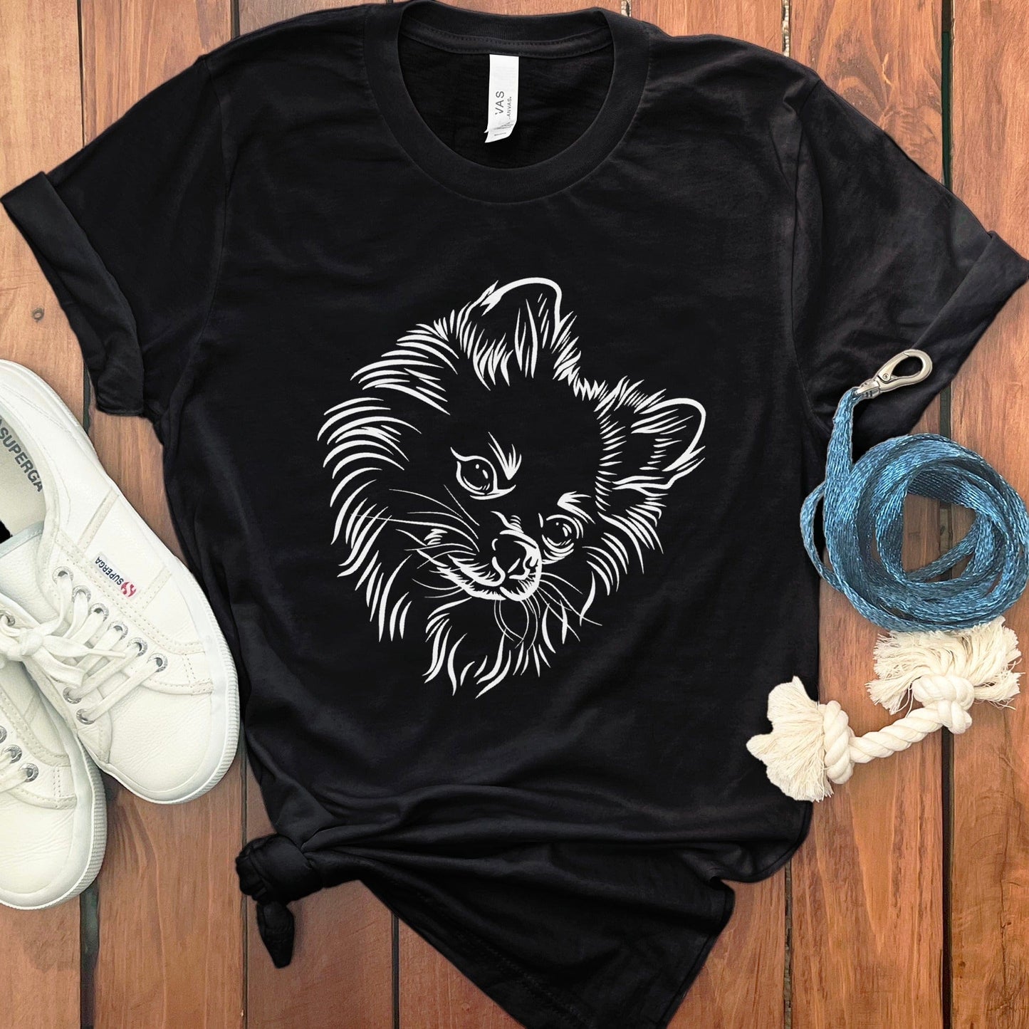 Adorable Dog Illustration Printed T-shirt product