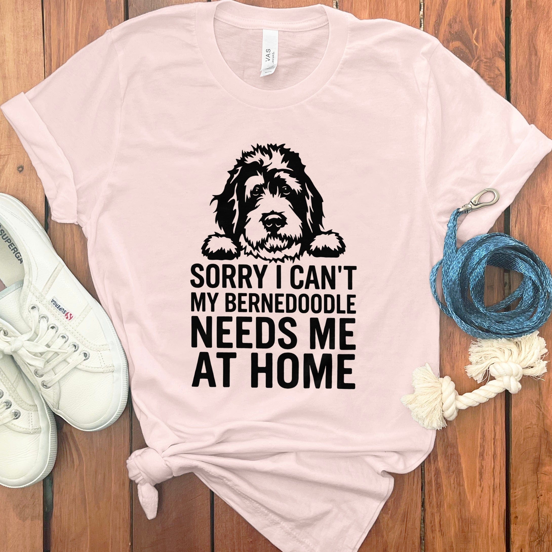 Sorry I Can't My Bernedoodle Needs Me At Home Shirt