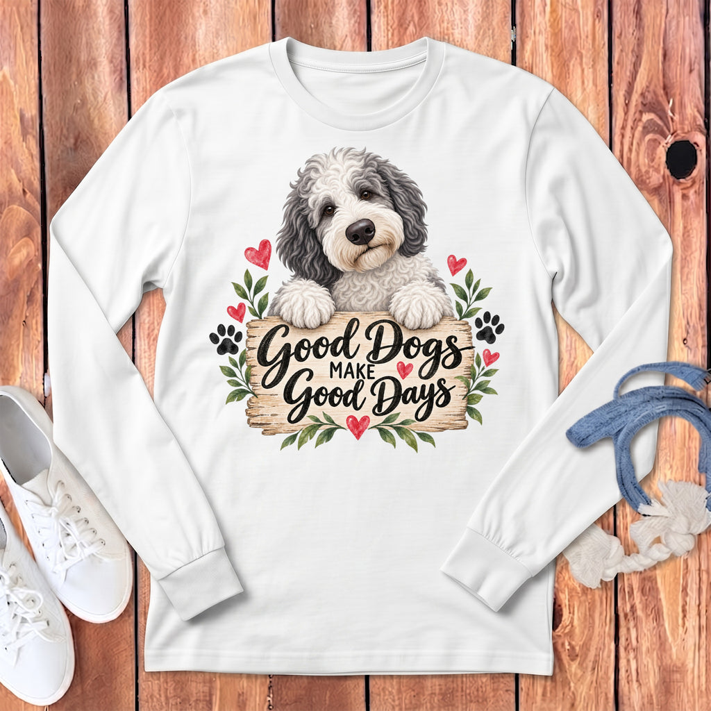 Sheepadoodle Good Days Long Sleeve T-Shirt