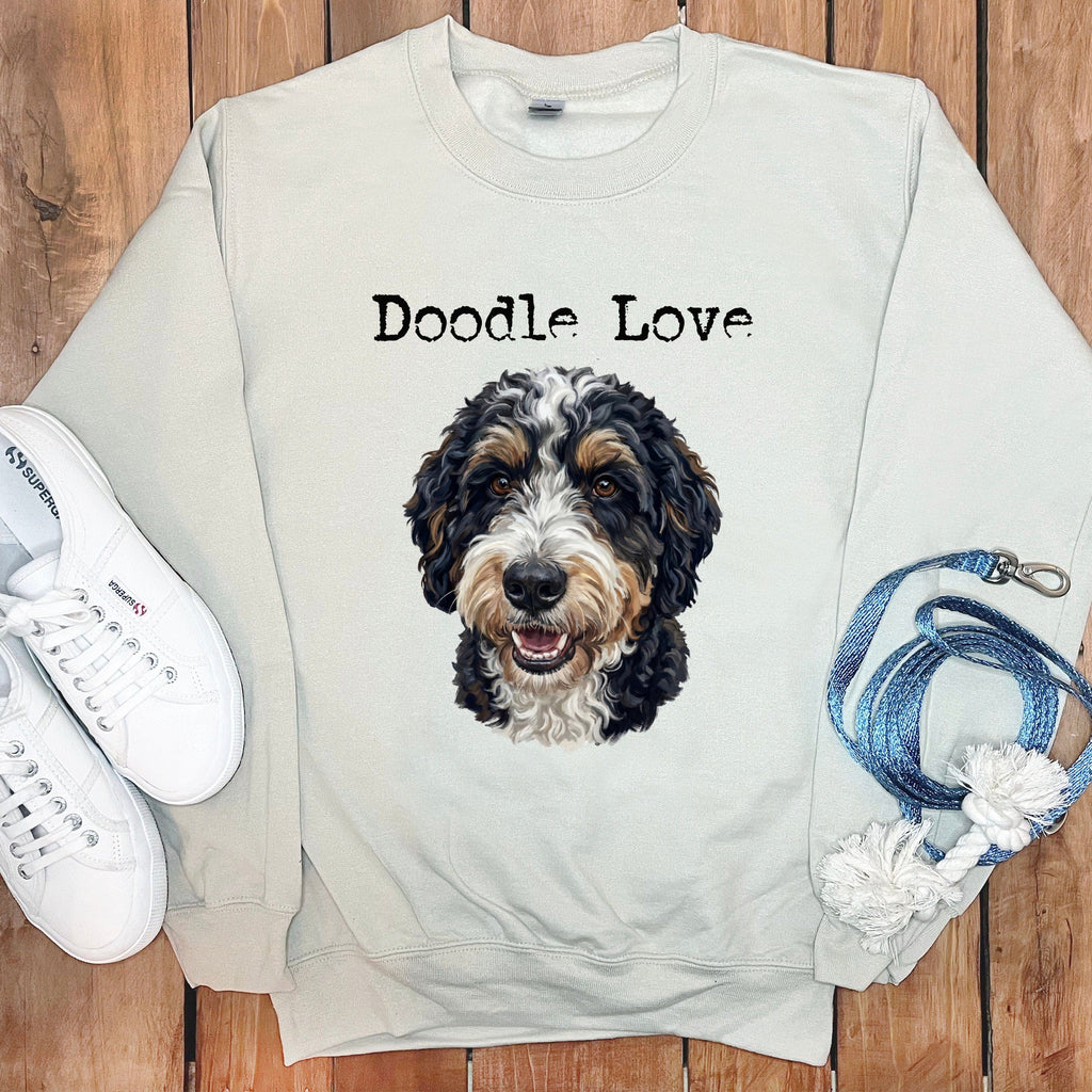 Doodle Love Graphic Printed Sweatshirt Top for Dog Lovers
