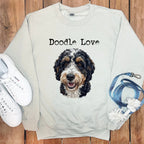 Doodle Love Graphic Printed Sweatshirt Top for Dog Lovers