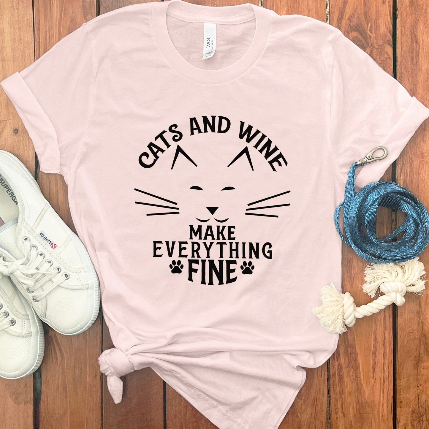 Cats and Wine Make Everything Fine T-Shirt product type
