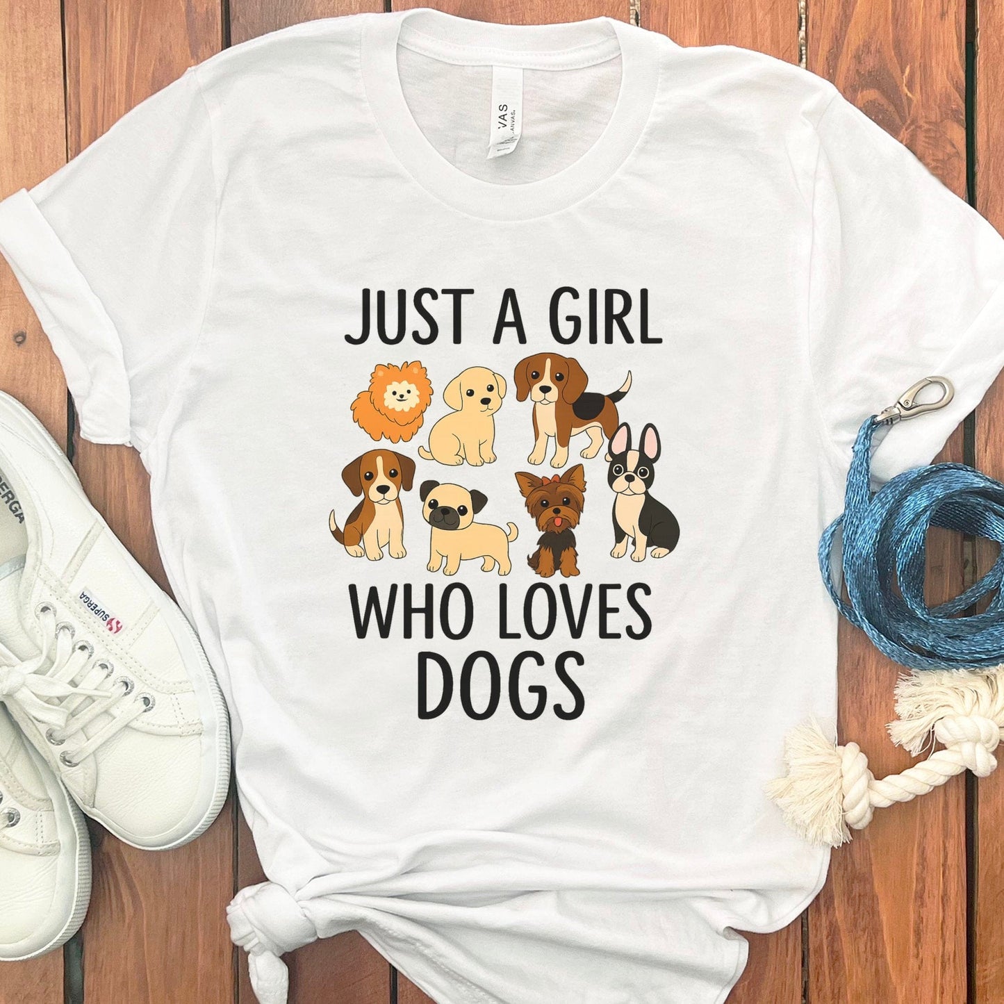 Just a Girl Who Loves Dogs Graphic Shirt product