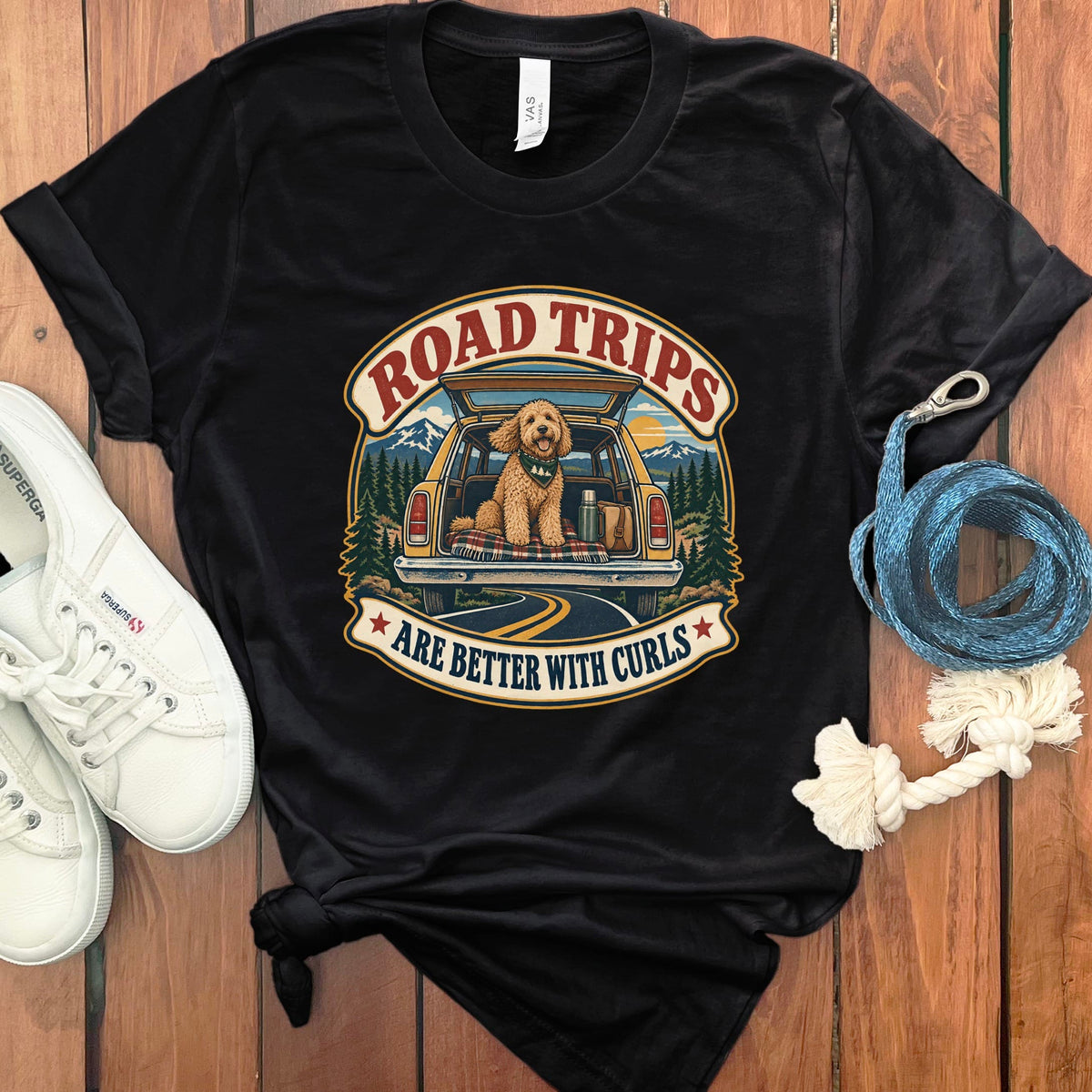 Doodle Road Trips T-Shirt in Black / S by Puppy Jo