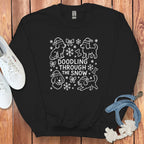 Doodling Through The Snow Sweatshirt for Dog Lovers